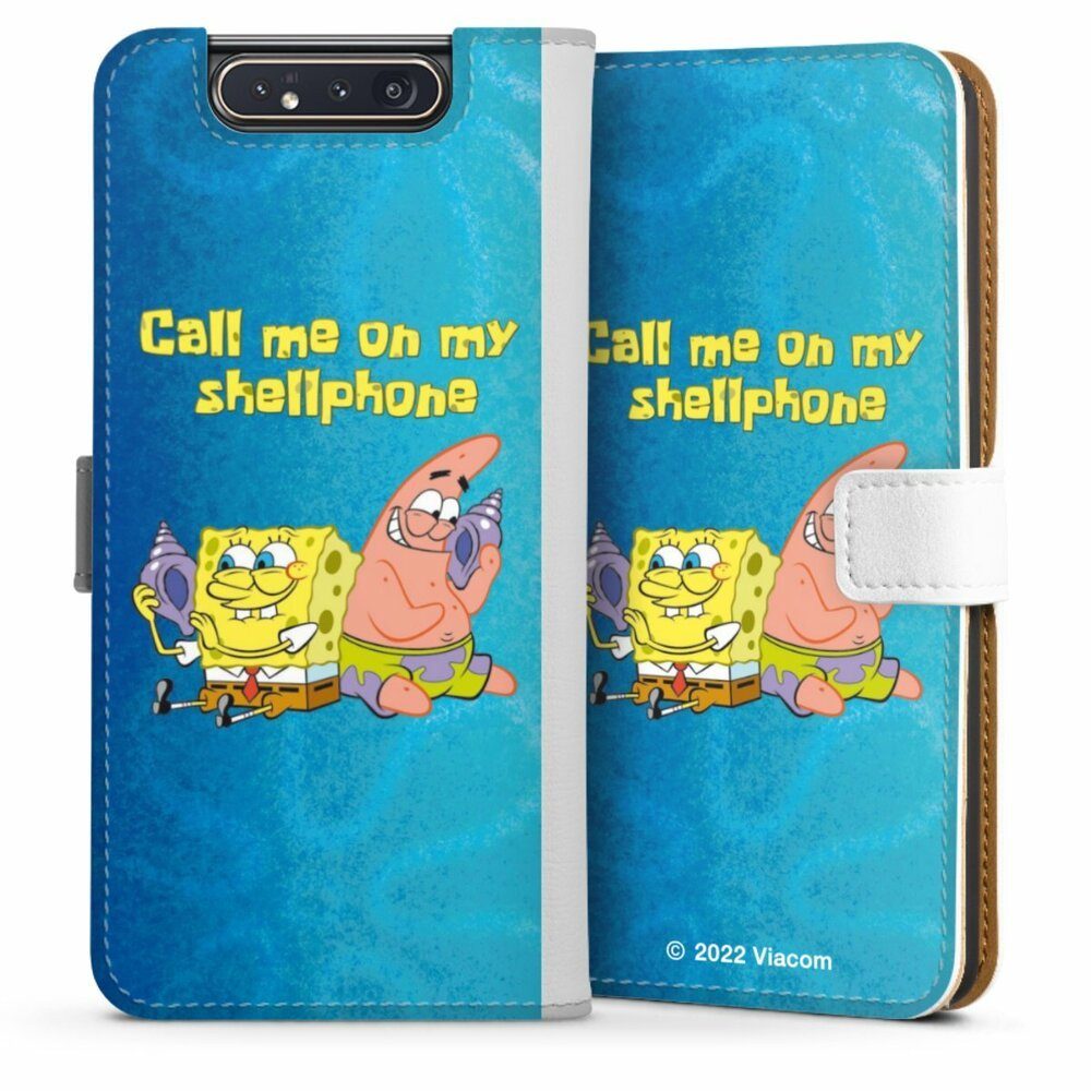 DeinDesign Handyhülle »Spongebob - Call Me On My Shellphone« Samsung Galaxy  A80, Hülle, Handy Flip Case, Wallet Cover, Handytasche Leder Patrick Star  Spongebob Schwammkopf Serienmotiv online kaufen | OTTO