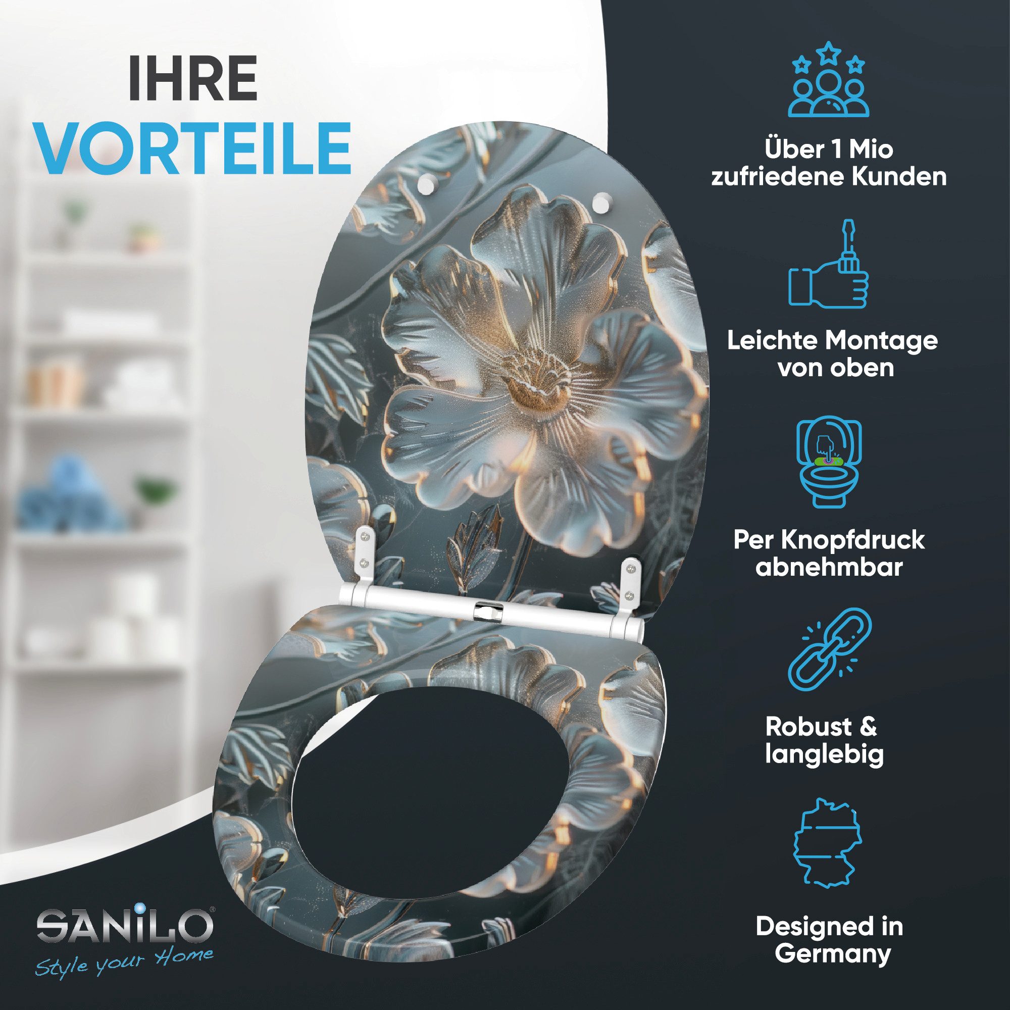 Sanilo WC-Sitz mit Absenkautomatik & Top Fix in vielen Designs, hochwertig, günstig online kaufen