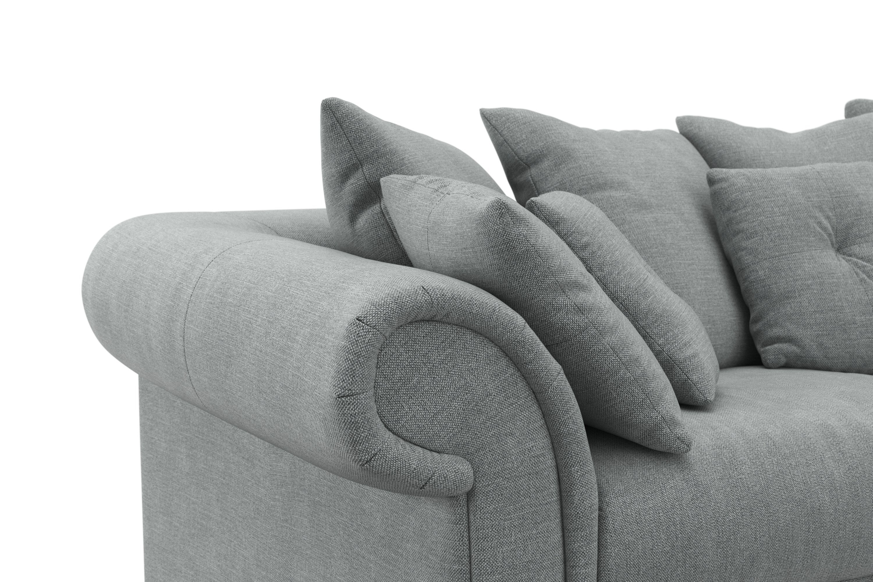 Home affaire Big-Sofa Queenie Kissen Megasofa, 2 weichem Teile, und Design, kuschelige mit Sitzkomfort zeitlosem viele