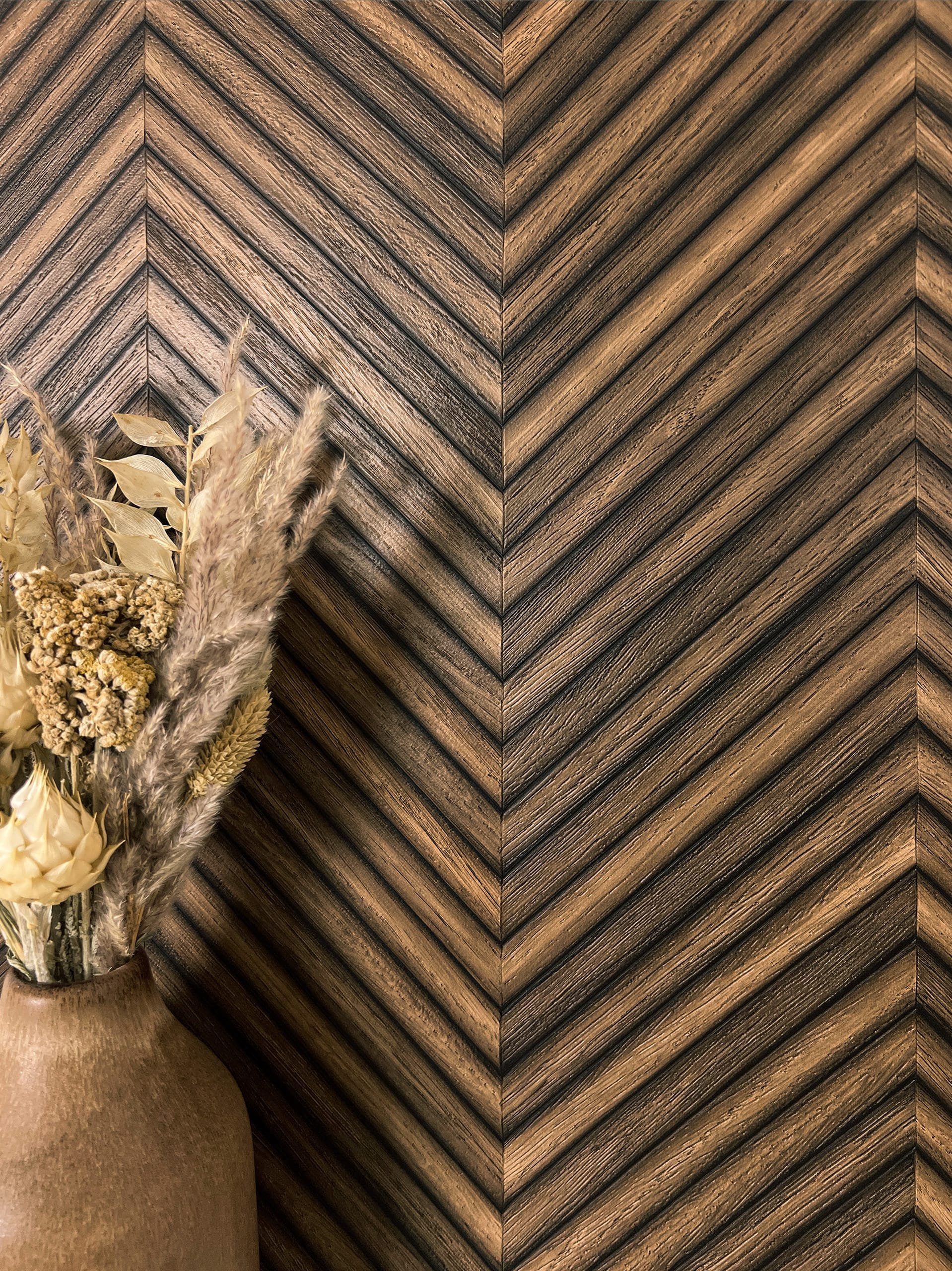 Newroom Vliestapete, Braun Tapete Modern Holz günstig online kaufen