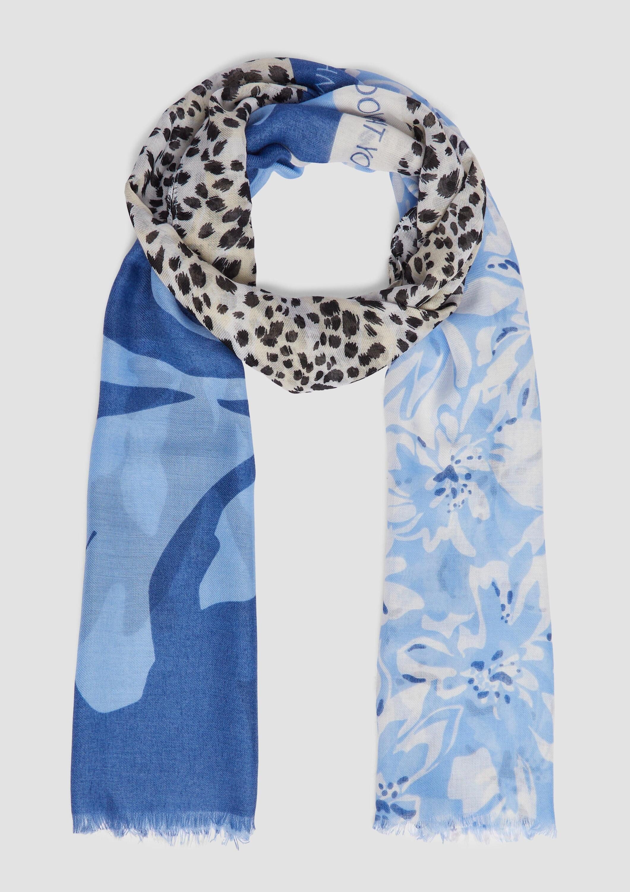 s.Oliver Schal Tuch, Schal mit Artwork-Print günstig online kaufen