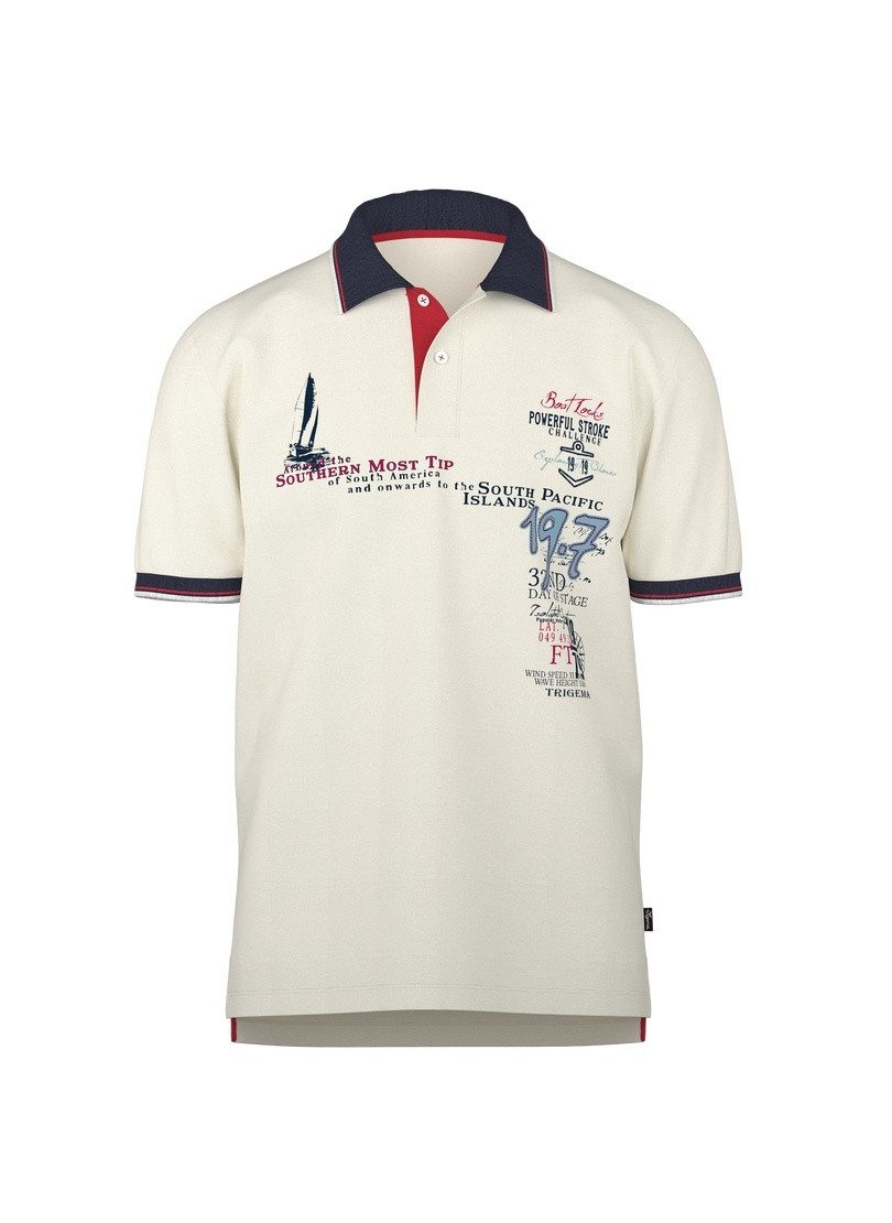 Trigema Poloshirt TRIGEMA Polo Shirt mit Maritimem Print (1-tlg) günstig online kaufen