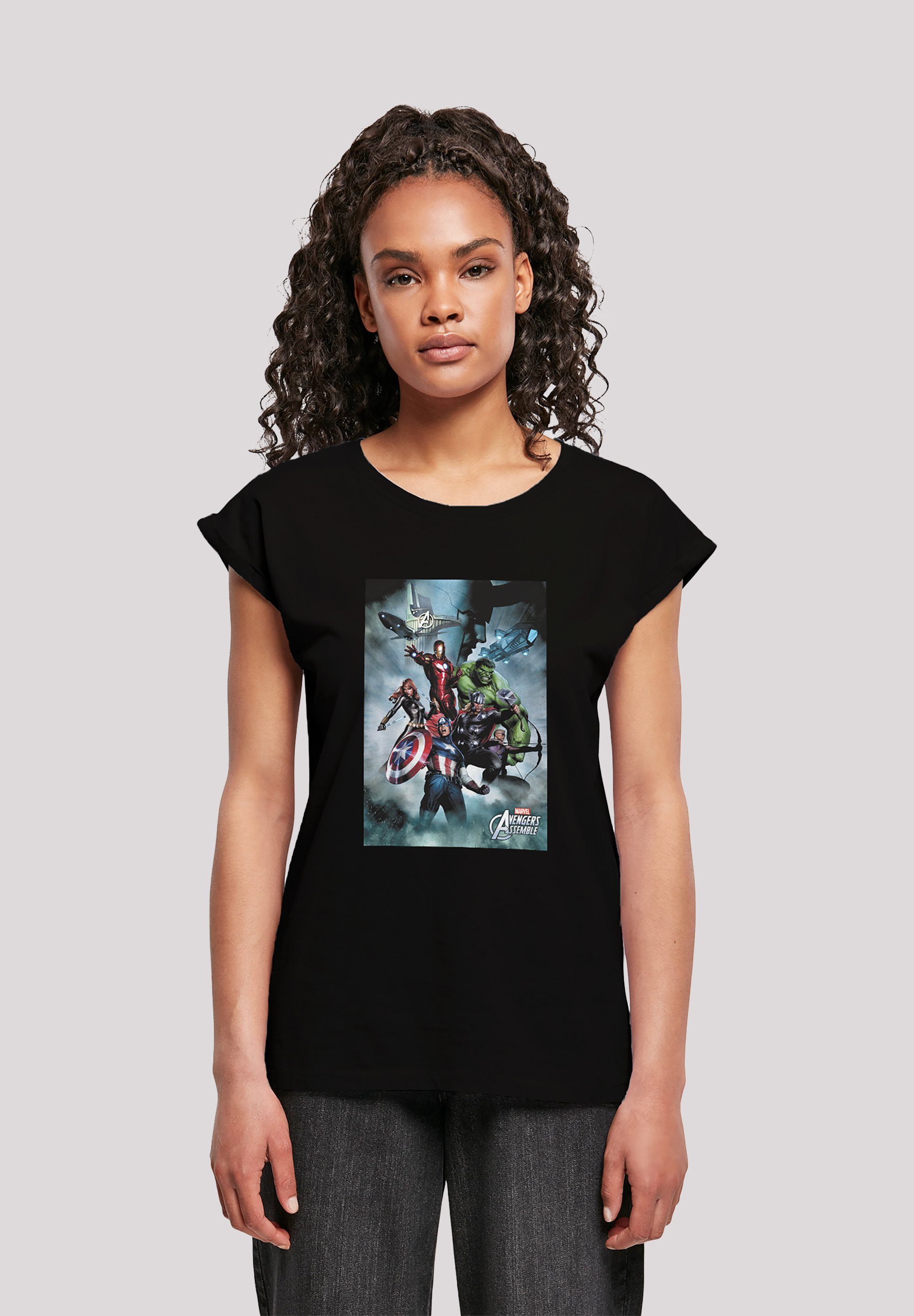F4NT4STIC Print Avengers T-Shirt Marvel Assemble