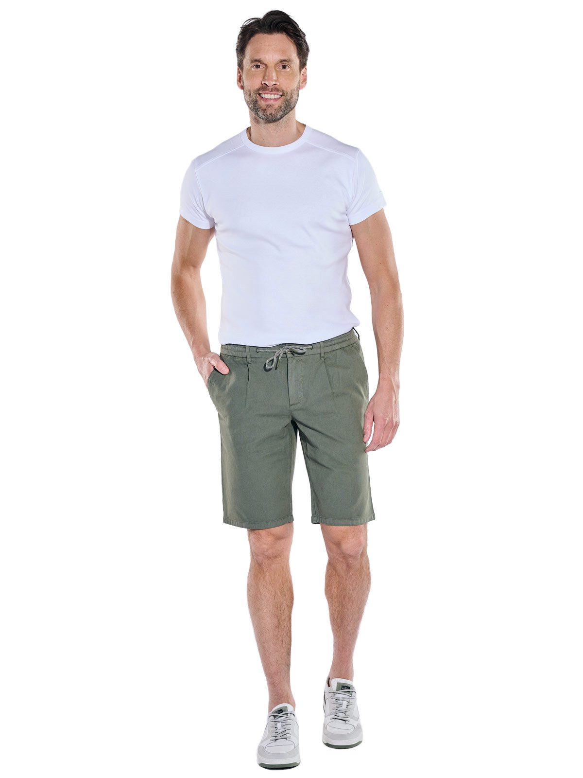 Engbers Bermudas Herren Chino-Bermuda mit Tunnelzug, Khaki
