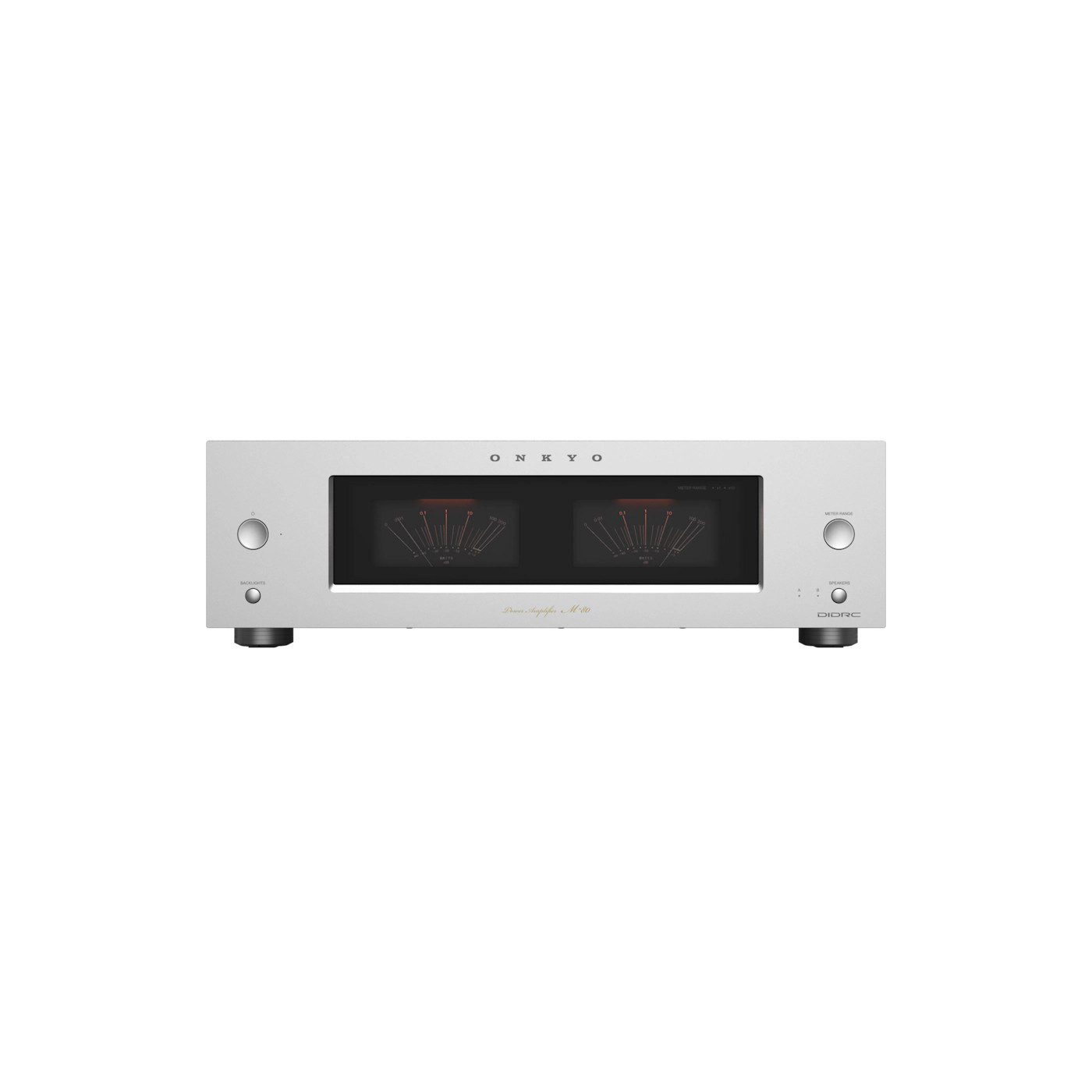 Onkyo ONKYO M-80, Power Amplifier - Leistungsverstärker - Silber Підсилювачі (Anzahl Kanäle: 2)