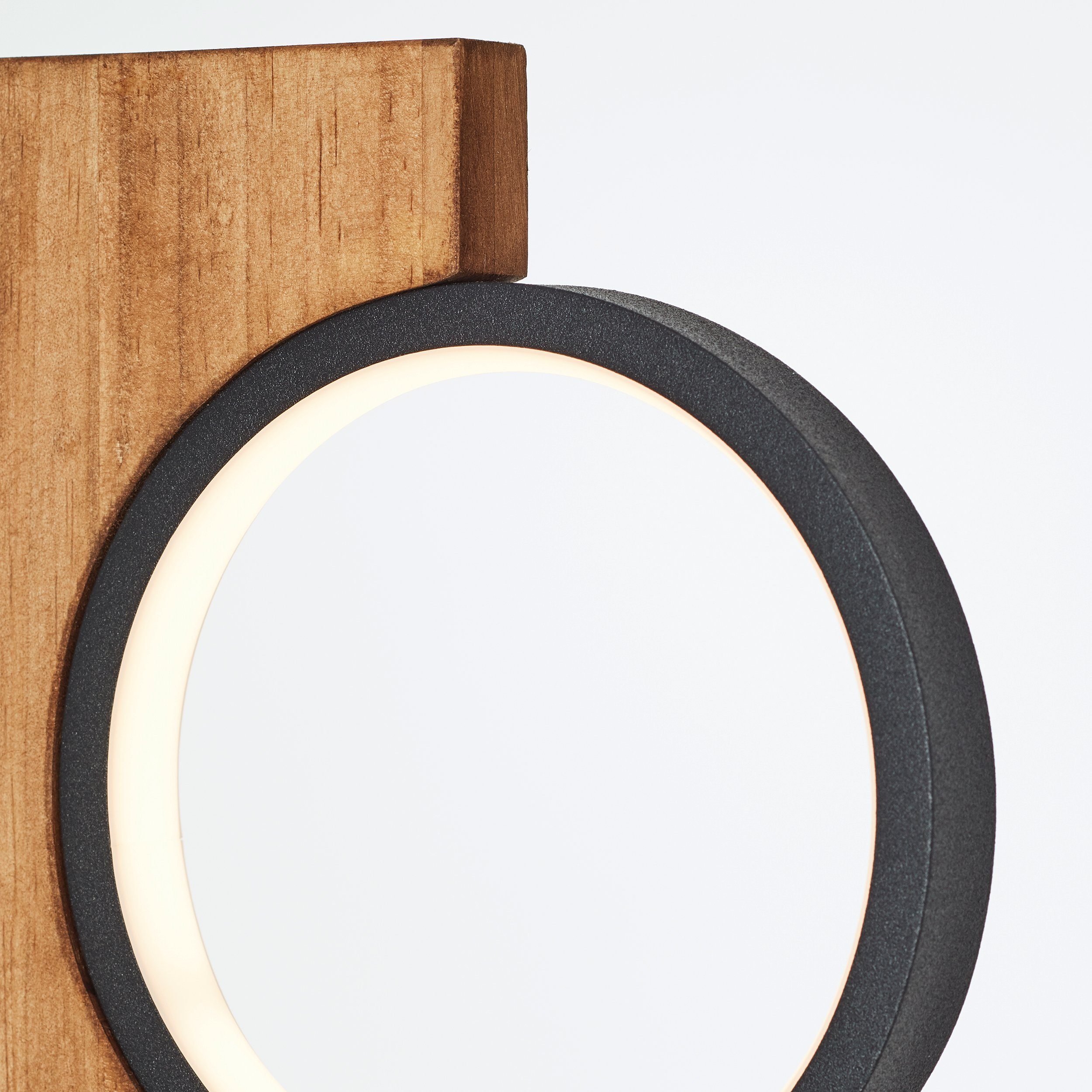 Brilliant LED Tischleuchte Cheesy, LED fest integriert, Warmweiß, 50 cm Höhe, 1300 lm, 3000K, Holz/Metall, natur/schwarz