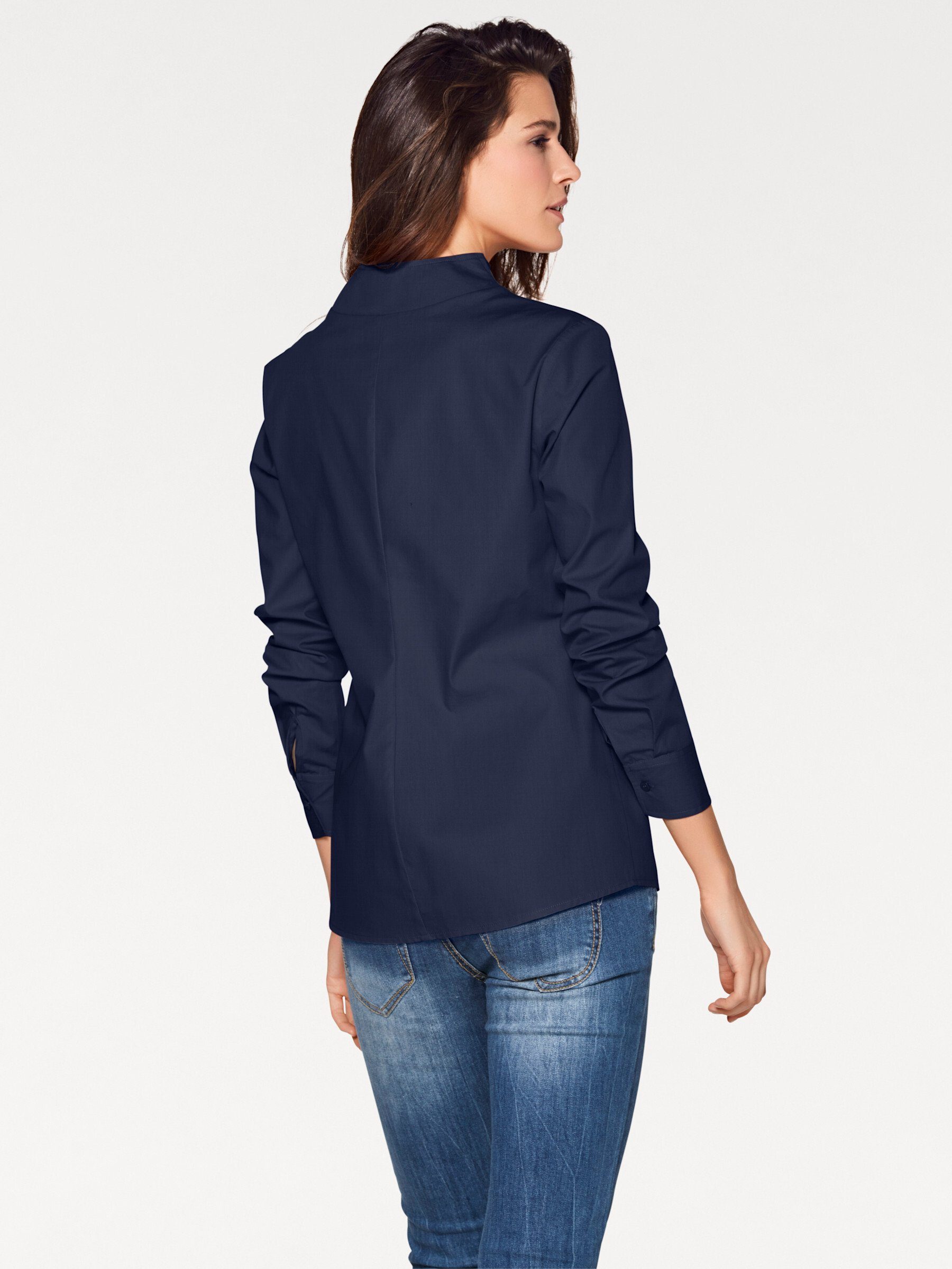 heine Klassische Bluse Stehkragen-Bluse Langarm