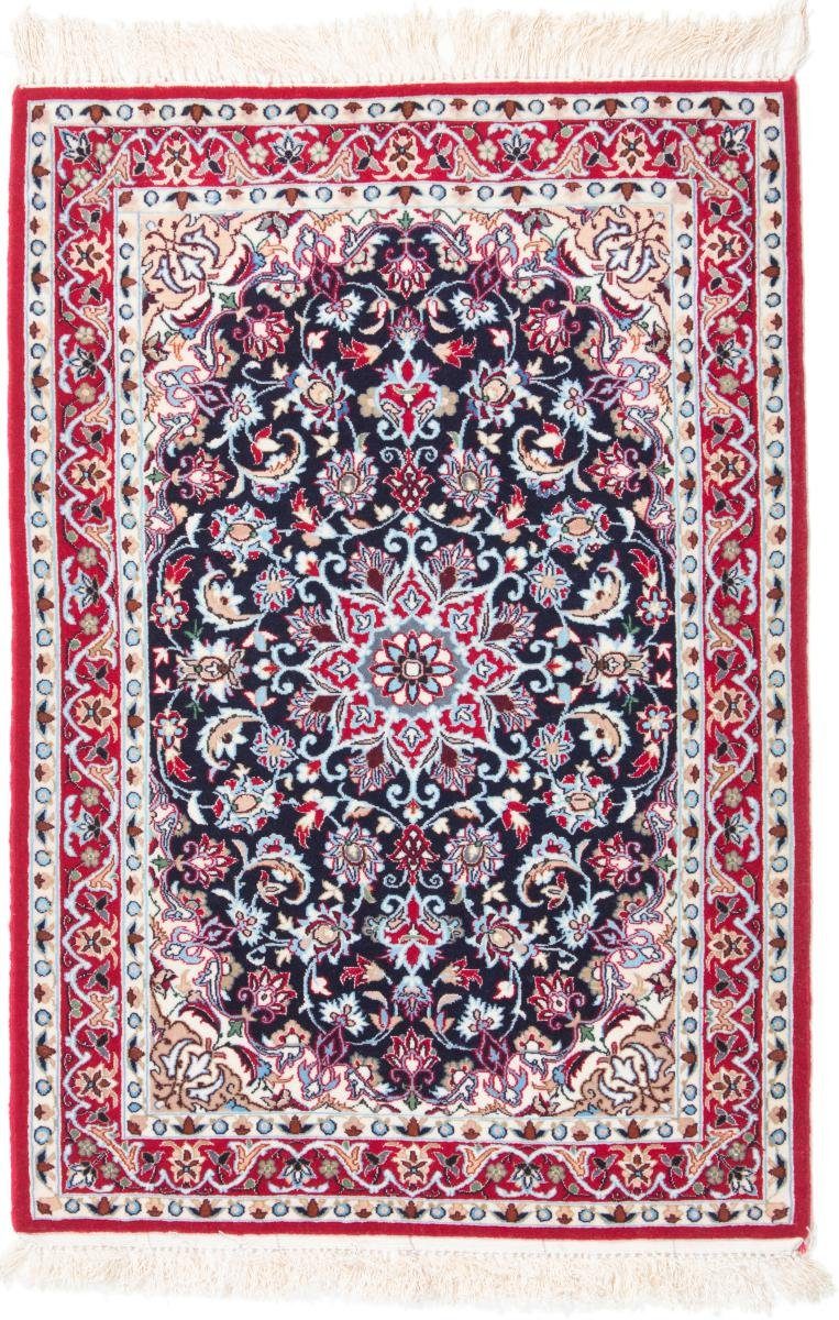 Orientteppich Isfahan Seidenkette 71x103 Handgeknüpfter Orientteppich, Nain Trading, rechteckig, Höhe: 6 mm