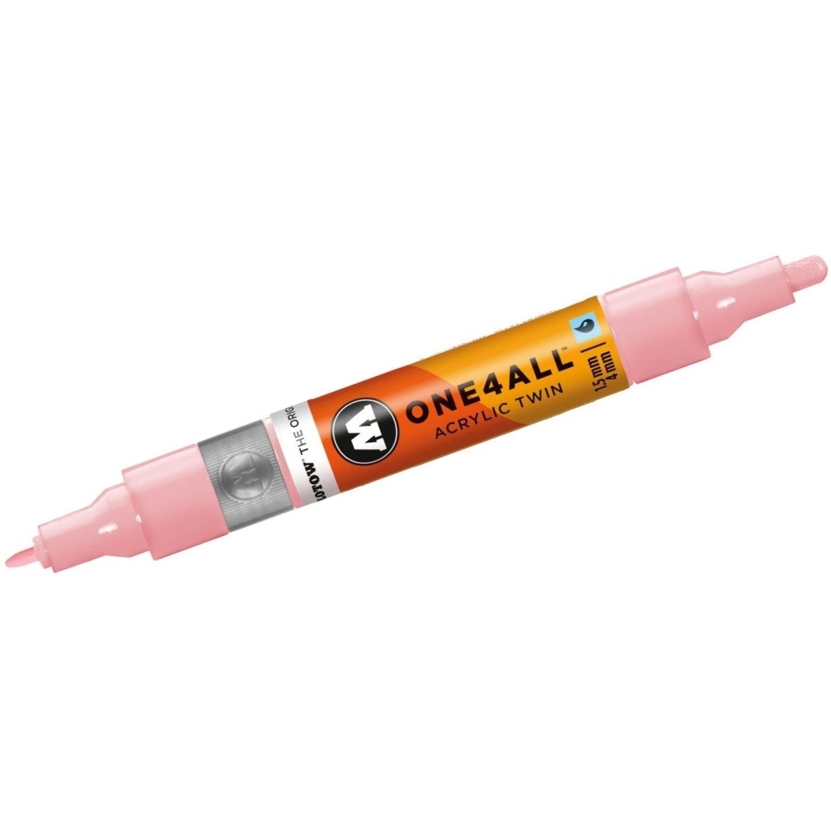 MOLOTOW Permanentmarker Permanentmarker One4All Acrylic Twin nachfüllbar 1,5 und 4mm haut past
