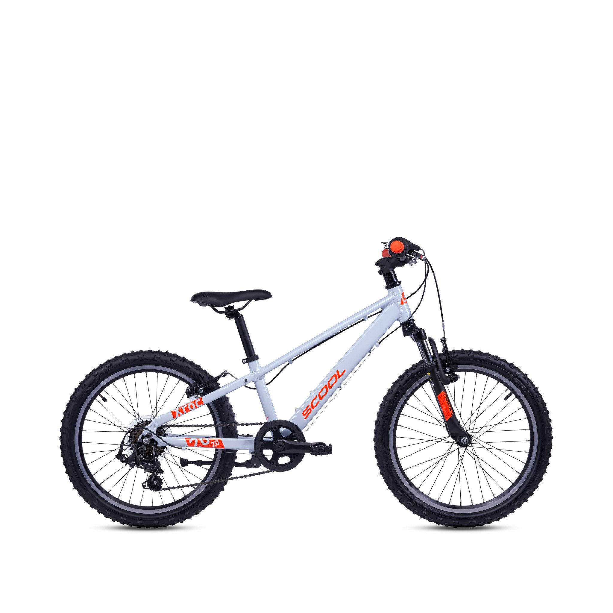 S’COOL Jugendfahrrad S'COOL Xroc Pro 20-K7 Sky Grey/Neon Orange, 7 Gang Shimano, Kettenschaltung