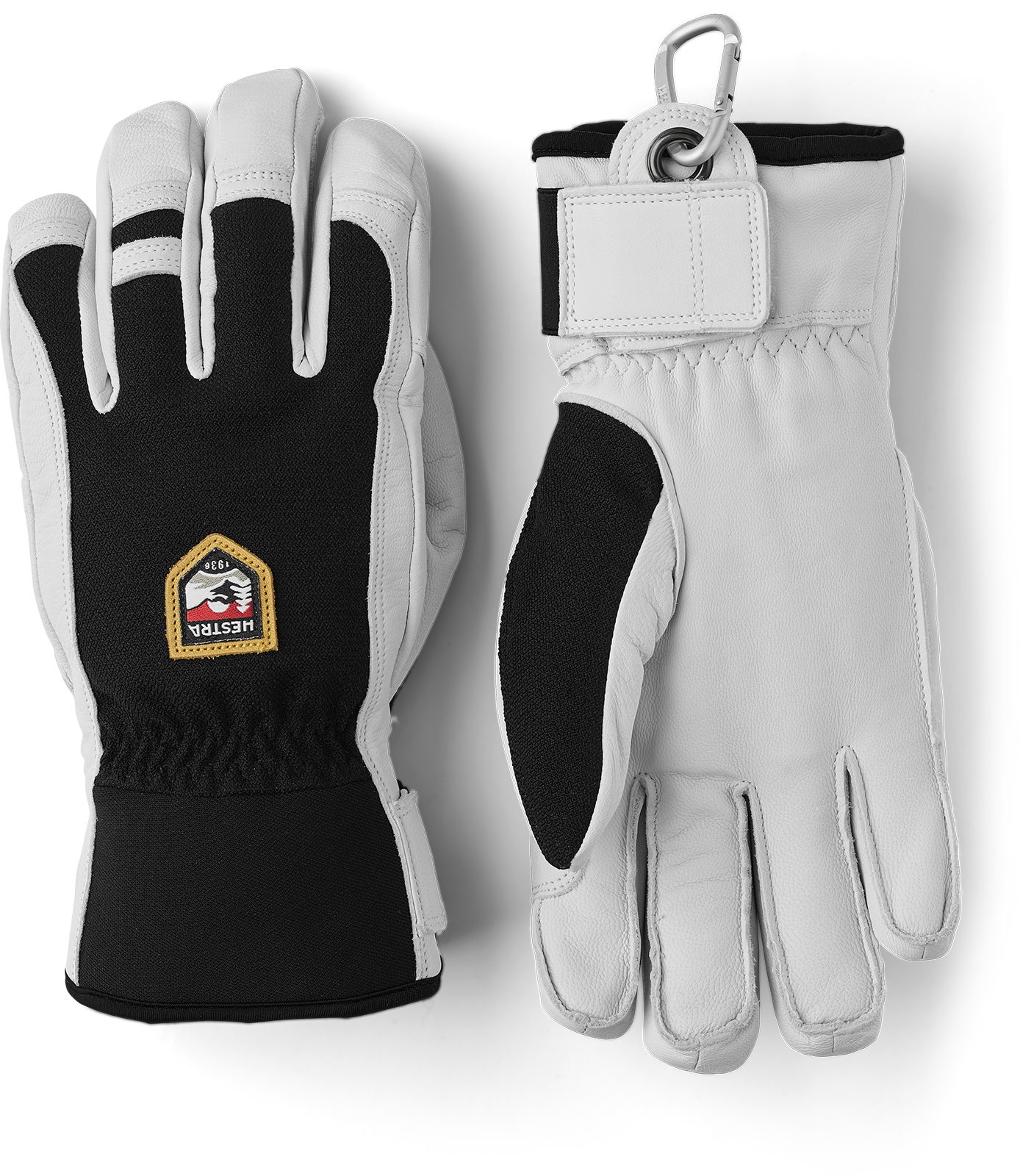 Skihandschuhe Army Leather Patrol - 5 Finger 100- Black