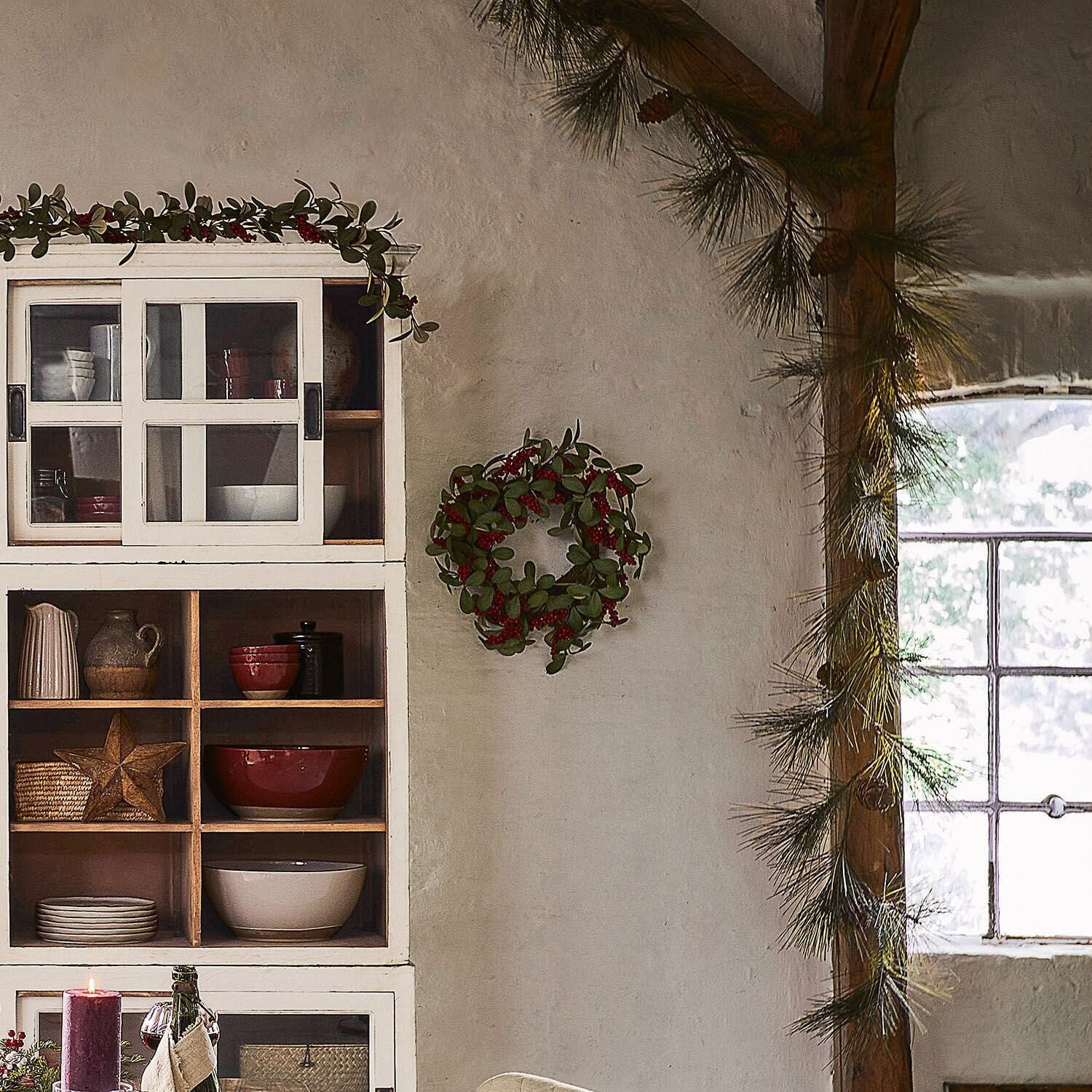 Mirabeau Weihnachtsfigur Kranz Lenius grün/rot (kein Set, kein Set)