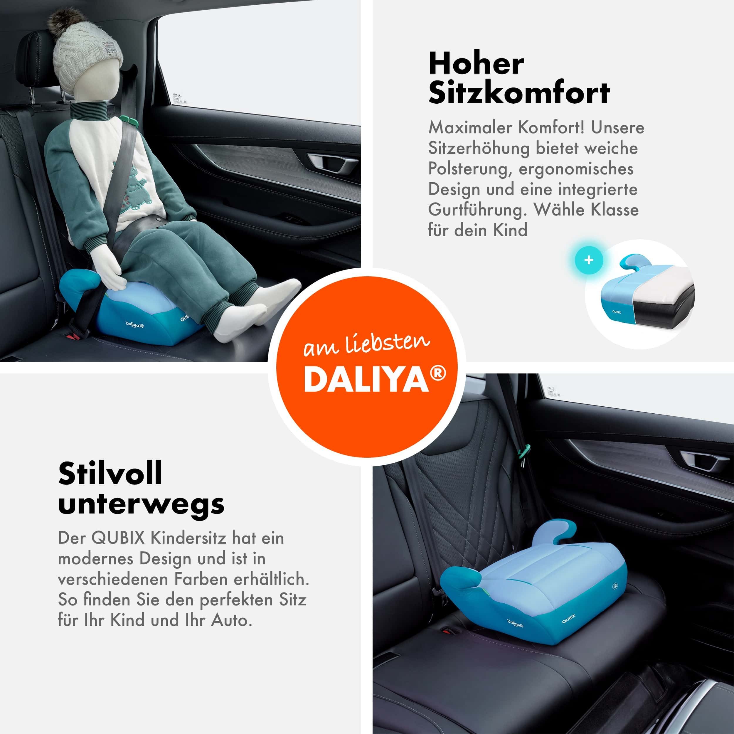 Daliya® Kindersitzerhöhung QUBIX I-Size Sitzerhöhung, Kindersitzerhöhung, Kindersitz, ab: ab 6 Jahre oder 125cm Körpergröße, bis: bis 12 Jahre oder 150cm Körper – Bild 4 von 5