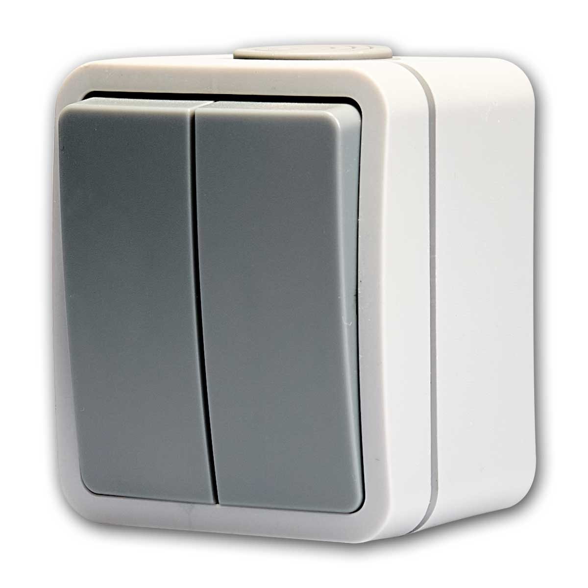 McPower Lichtschalter FIX Serienschalter IP54 250V~/10A, Steckanschluss