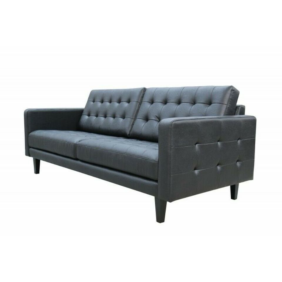 Design Europe 3-er JVmoebel in Chesterfield Sofa Made Sofa 3-Sitzer Neu, Schwarze Couch