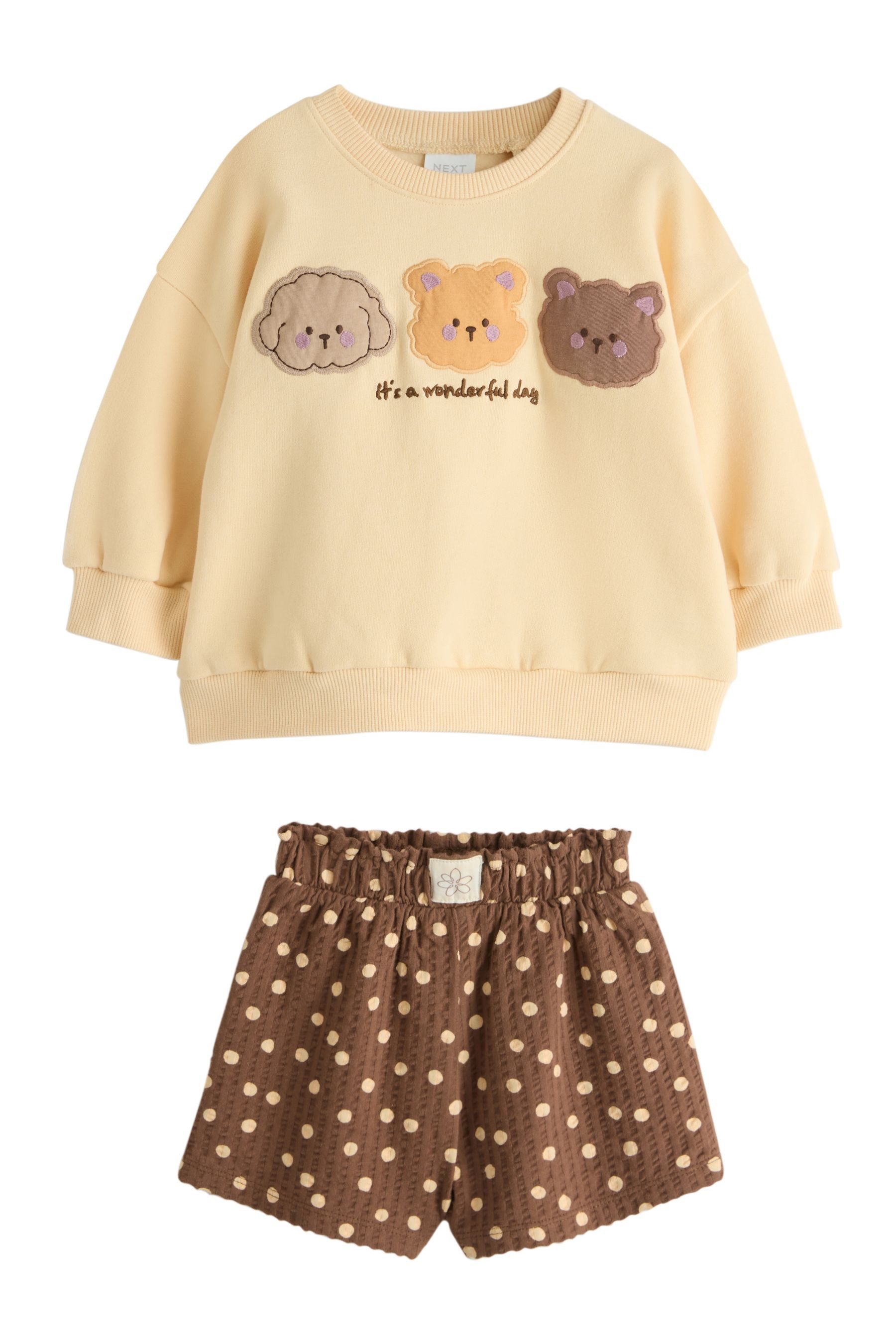 Pullover & Shorts Rundhals-Sweatshirt und Shorts im Set