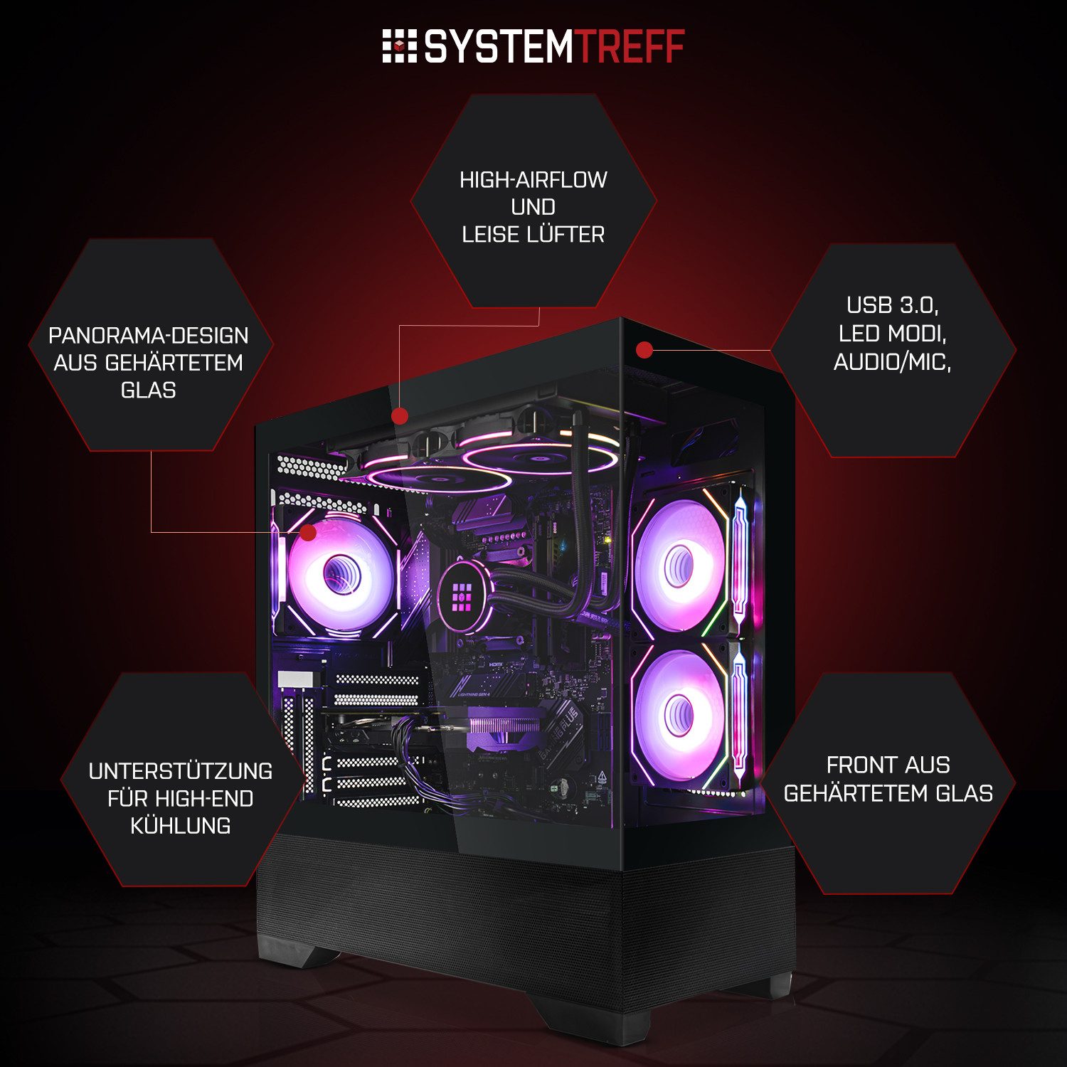 SYSTEMTREFF Intel Core i9-14900KF mit Nvidia GeForce RTX 5070 12GB Gaming-PC (Intel 14900KF 14900KF, Nvidia GeForce RTX 5070, 64 GB RAM, 2000 GB SSD, Wasserkühlung)