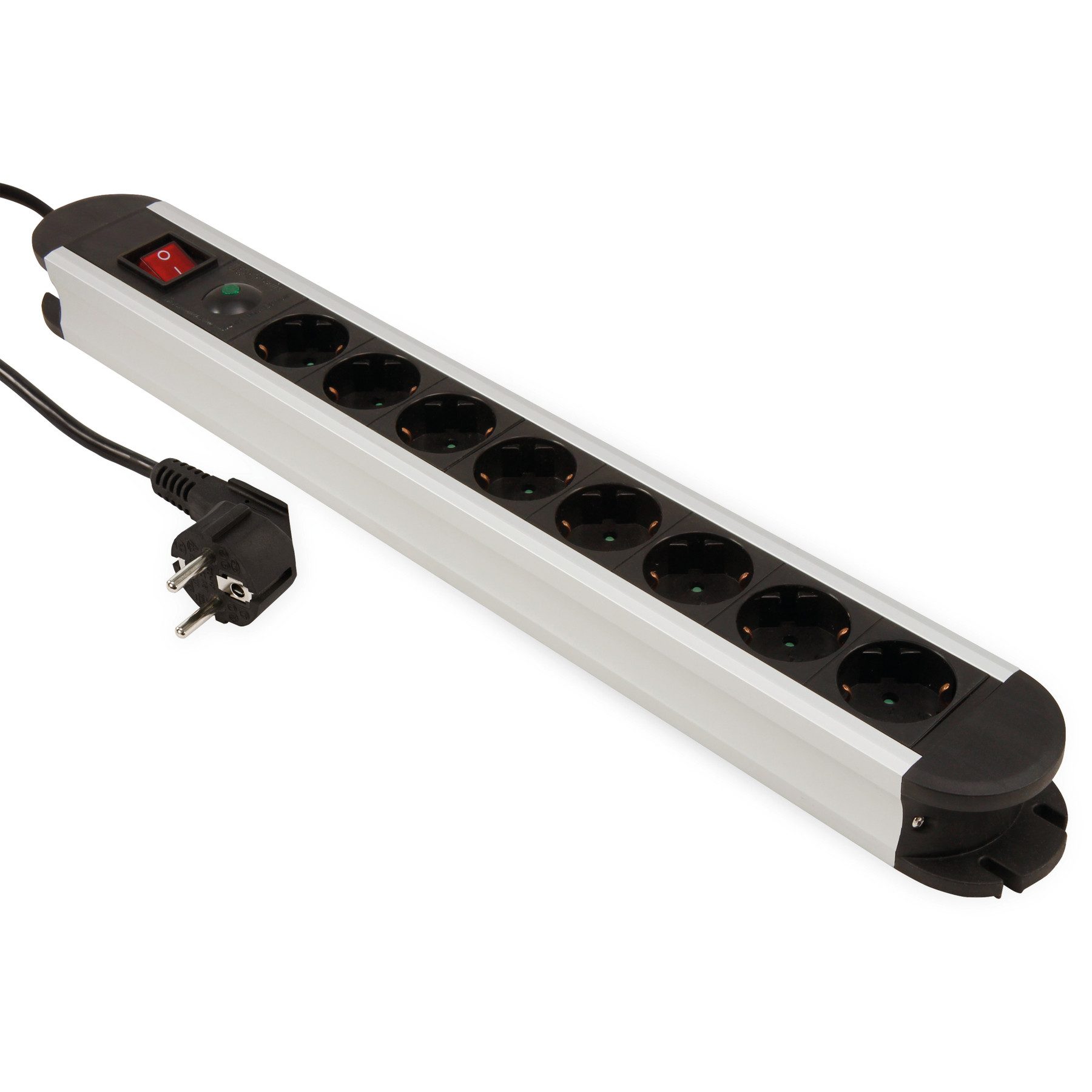 McPower MCPOWER Steckdosenleiste SL-08, 8-fach, Schalter, 1,4 m Zuleitung, ÜS Steckdosenleiste