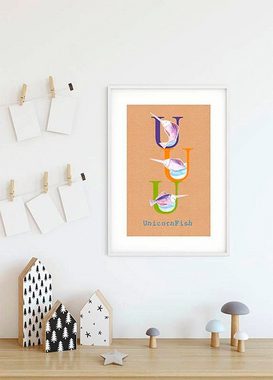 Komar Poster ABC Animal U, Buchstaben (1 St), Kinderzimmer, Schlafzimmer, Wohnzimmer