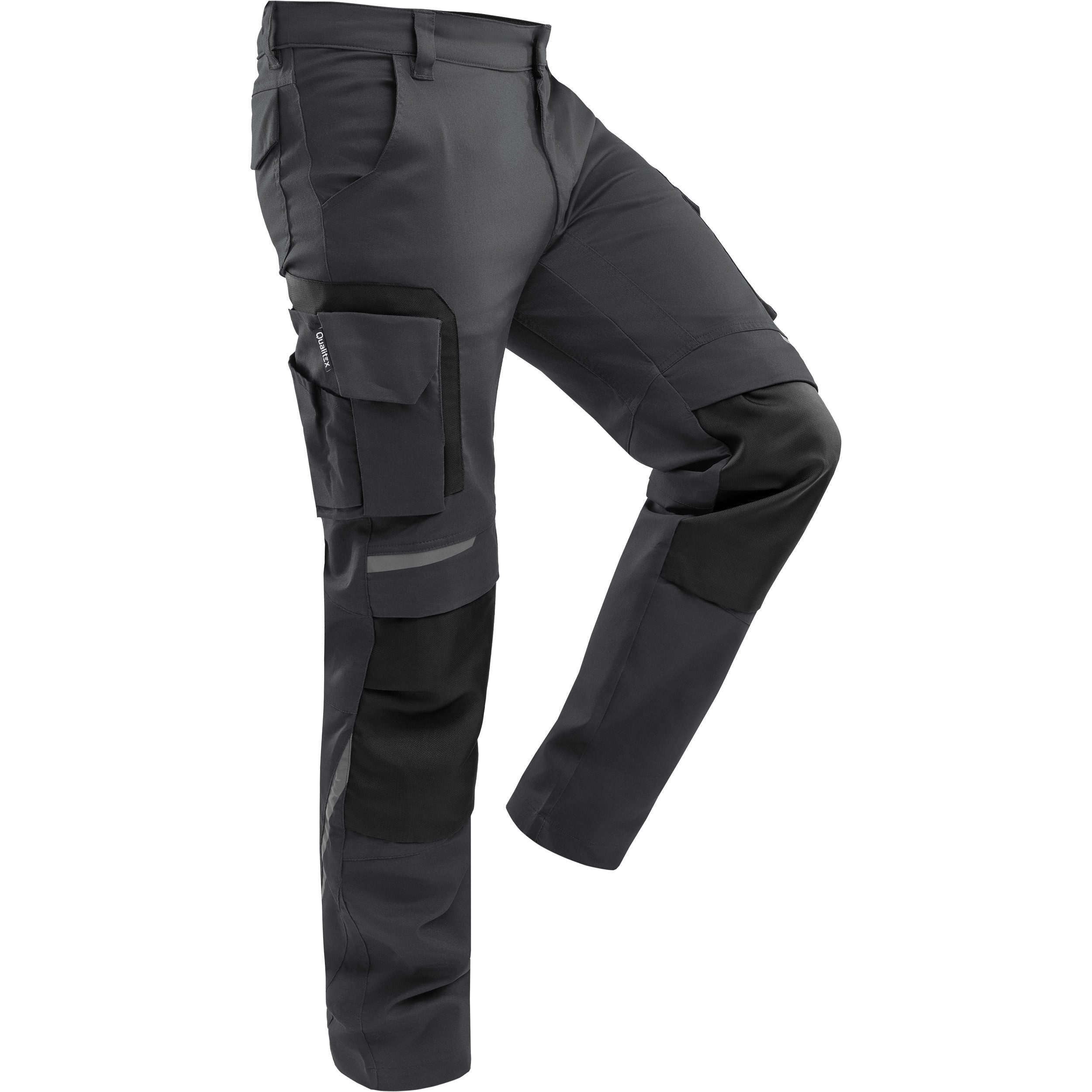 Qualitex Workwear Arbeitsbundhose moderne PROfessionals Herren-Arbeitshose, Stretch-Bundhose Herren (1-tlg) robuste Workwear-Berufshose mit 6 Taschen, mit Kniepolstertaschen