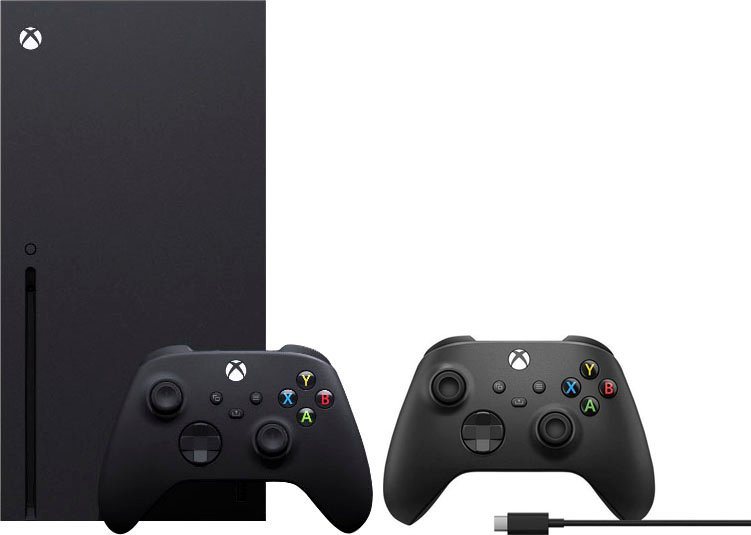 Xbox Series X, inkl. 2. Controller - Carbon Black + USB-C Kabel