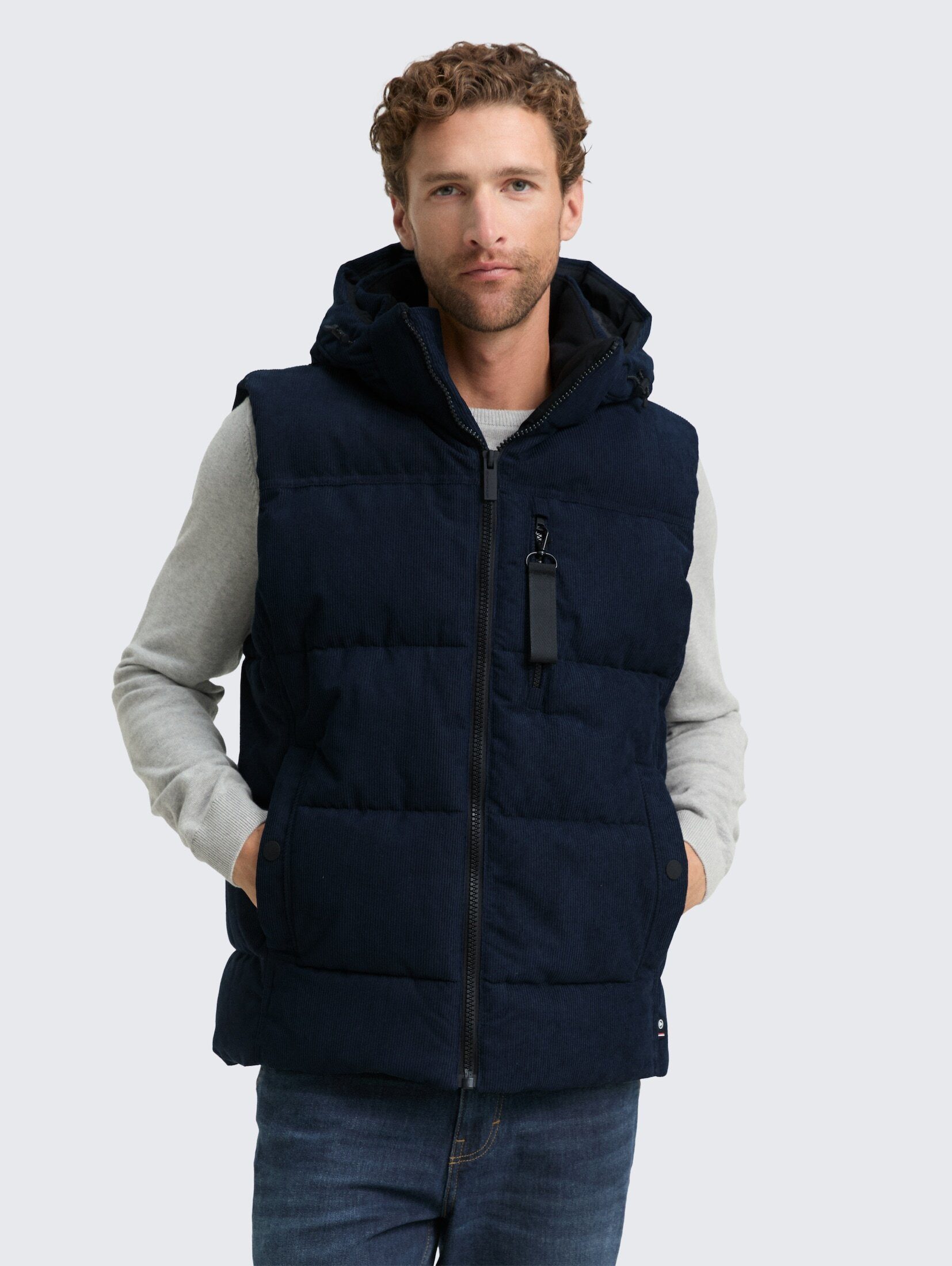 TOM TAILOR Steppweste Puffer Weste mit abnehmbarer Kapuze Puffer Weste mit abnehmbarer Kapuze