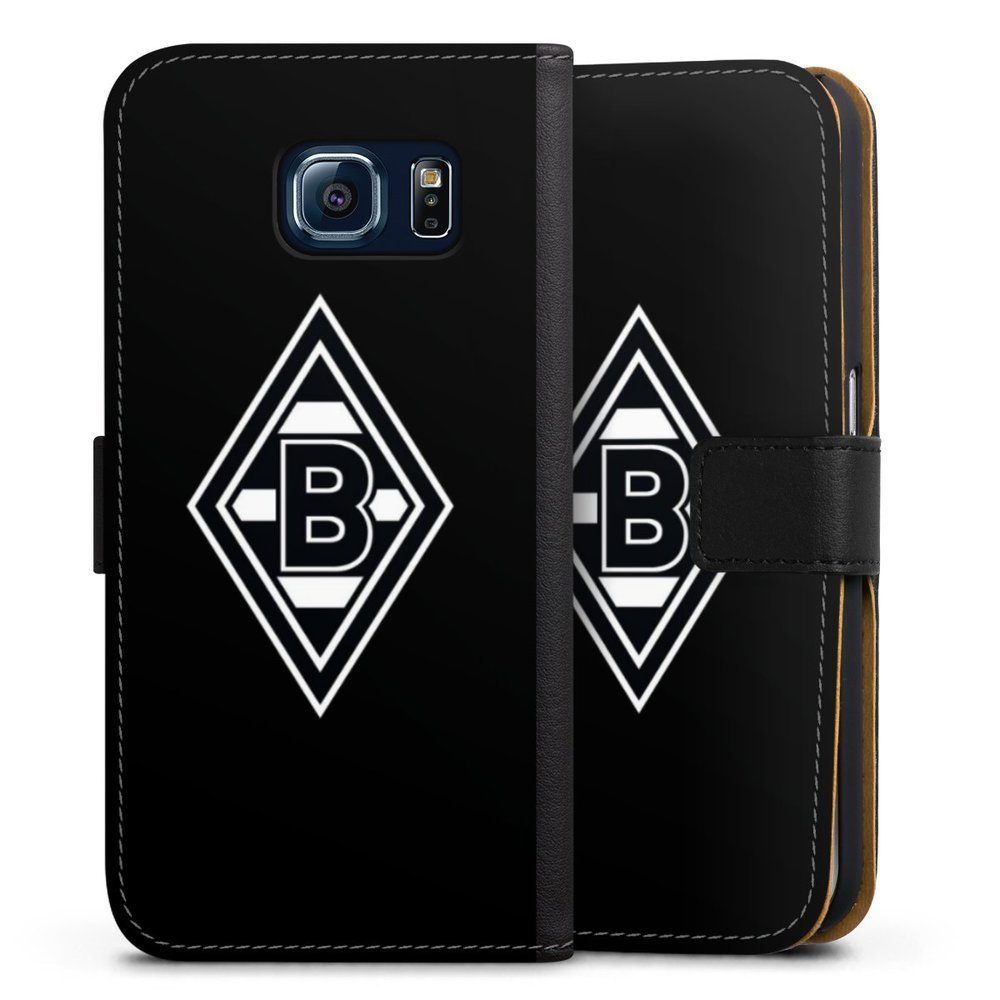 DeinDesign Handyhülle »Wappen Borussia Mönchengladbach Gladbach Borussia  Raute Schwarz«, Samsung Galaxy S6 Hülle Handy Flip Case Wallet Cover  Handytasche Leder