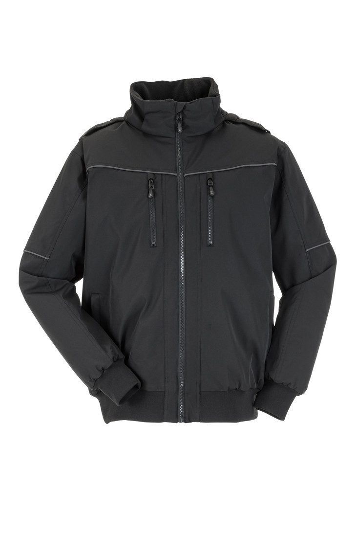 Planam Outdoorjacke PLANAM Unisex Plane-Blouson OUTDOOR Kapuze Reflex Schwarz