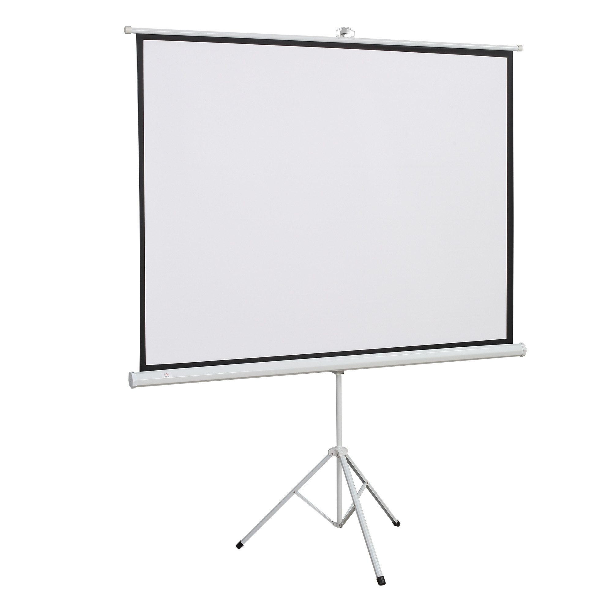 FANNOU Beamer Leinwand mit Stativ, 4:3 Projektionsfläche Stativleinwand (84 Zoll faltbar höhenverstellbar Präsentationswand für Zuhause, Schule)