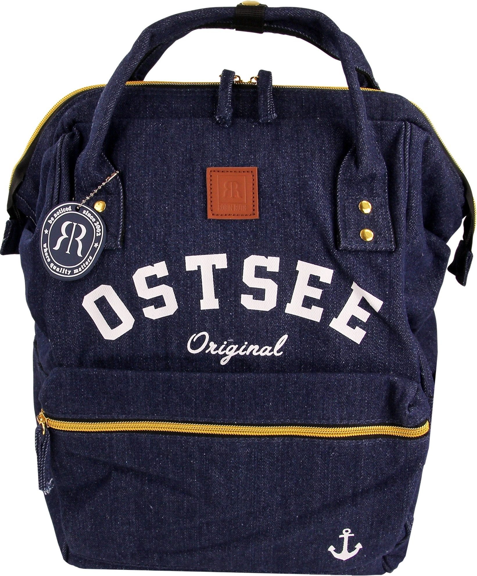 Robin Ruth Freizeitrucksack Robin Ruth Rucksack Baumwolle navy, Damen, Herren Rucksack Baumwolle, navy, dunkelblau ca. 40cm hoch