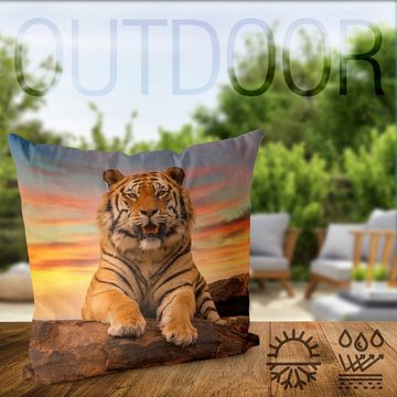 Kissenbezug, VOID (1 Stück), Sofa-Kissen Bengalischer Tiger Kissenbezug Tiger Katze Raubkatze Urwald Dschungel Safari Af