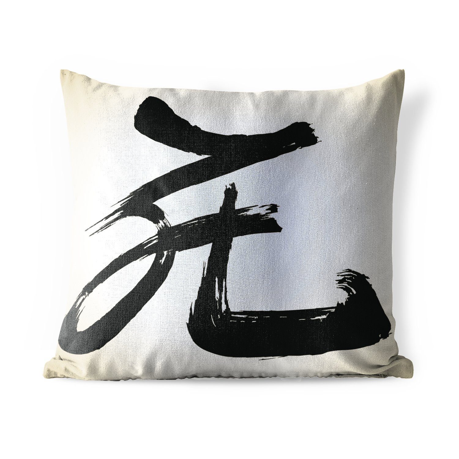 MuchoWow Dekokissen Chinesisches Zeichen für das Demonstrativpronomen welches, Kissenbezüge, Kissenhülle, Dekokissen, Dekokissenbezug, Outdoor