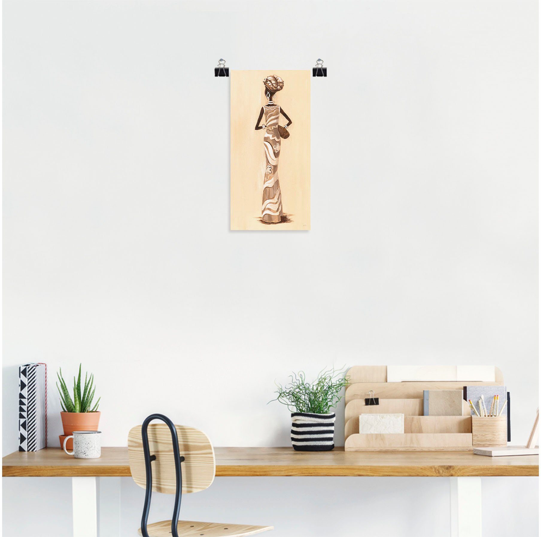 Artland Wandbild Afrikanerin - Kehrseite, oder versch. Wandaufkleber Größen St), Bilder in (1 Poster Leinwandbild, von Frauen Alubild, als