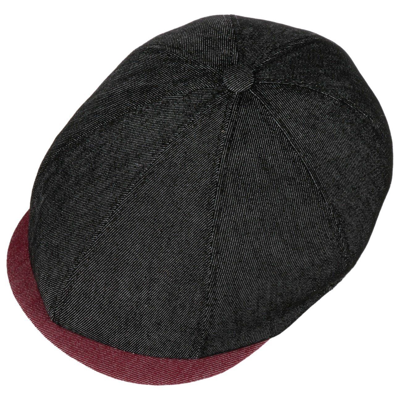 Lierys Flat Cap (1-St) Schirmmütze schwarz mit in Made Italy Schirm
