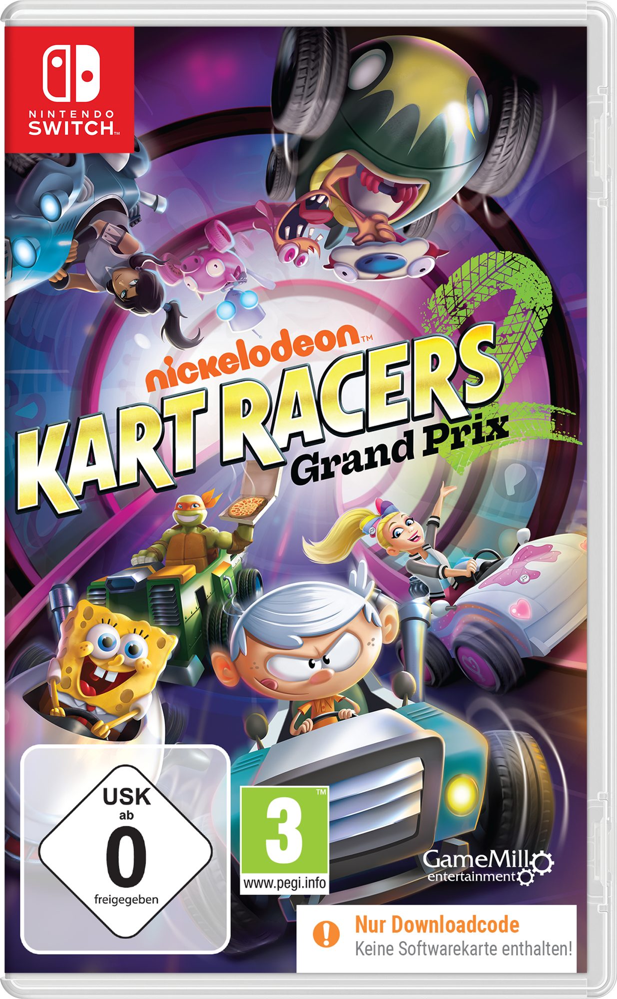 Nickelodeon Kart Racers 2 -Grand Prix (CIB) [Switch] (Code in a Box), Nintendo Switch