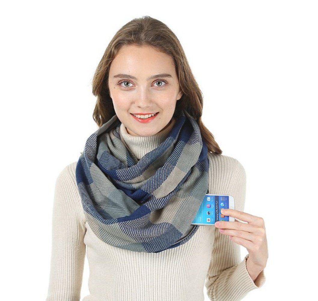 Schal Damen Schal,kuschelweich Karo,Winter Schal Loop