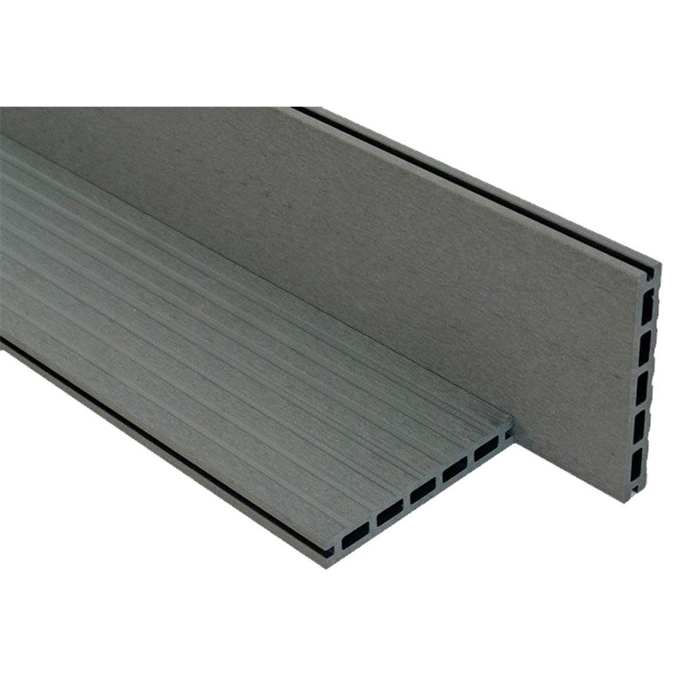 Terrassendielen Muster WPC / BPC Terassendiele Hohlkammerdiele, 20 x 145 mm, grau