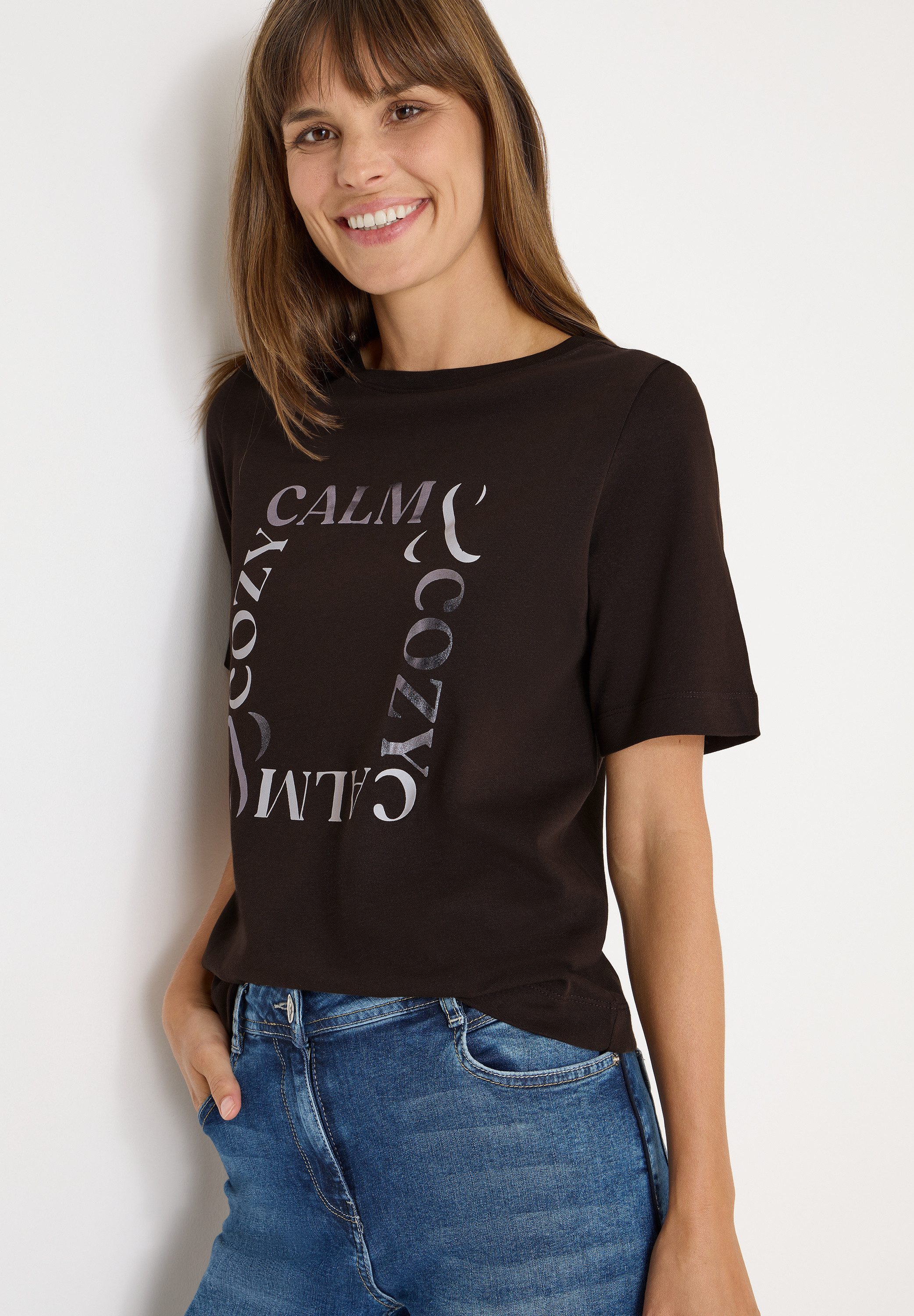 CECIL Rundhalsshirt mit Frontprint, kurzarm günstig online kaufen