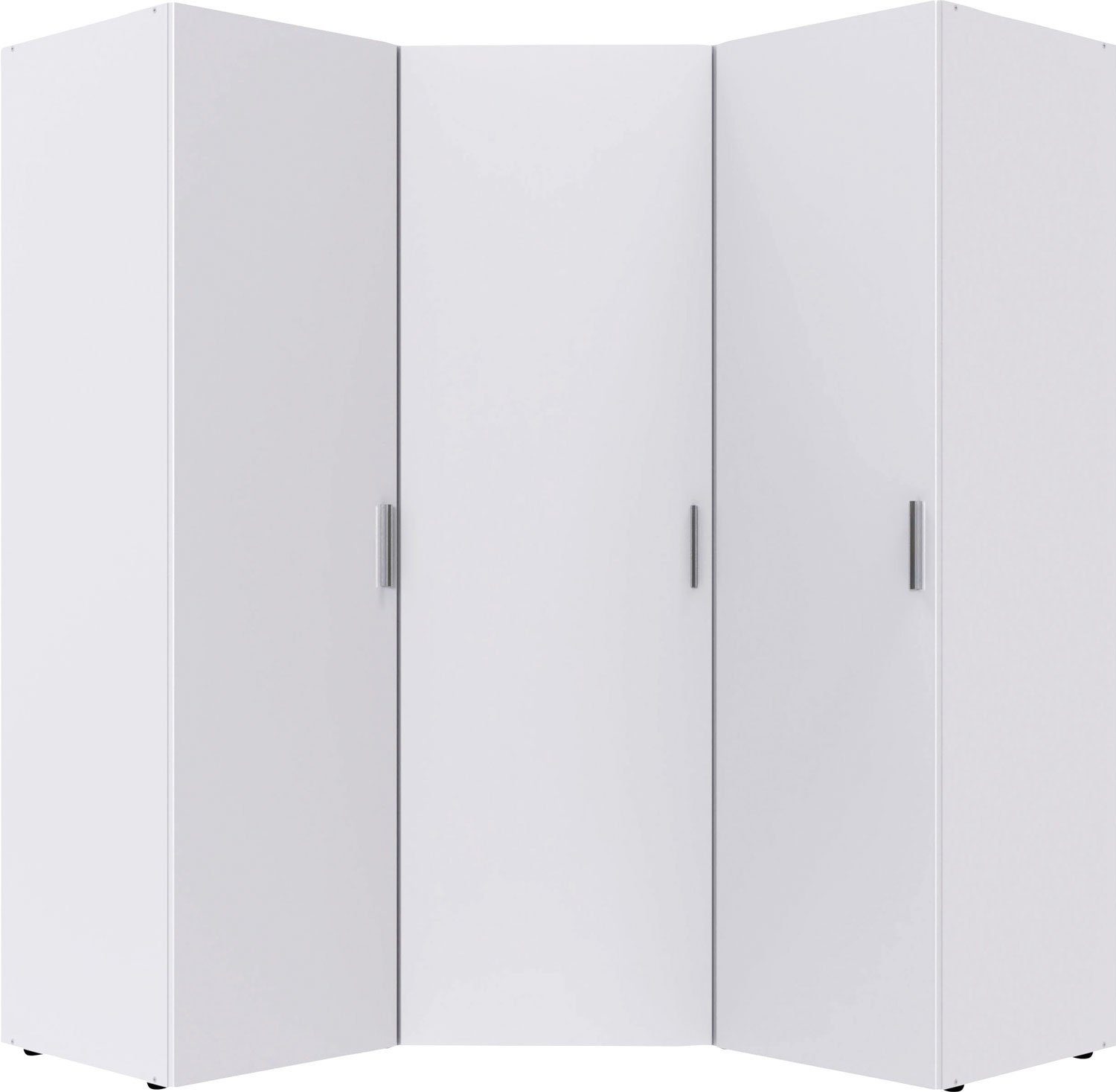 Wimex Kleiderschrank Münster (Münster, 1-St., Eckschrank-Kombi) 3-teilig weiß