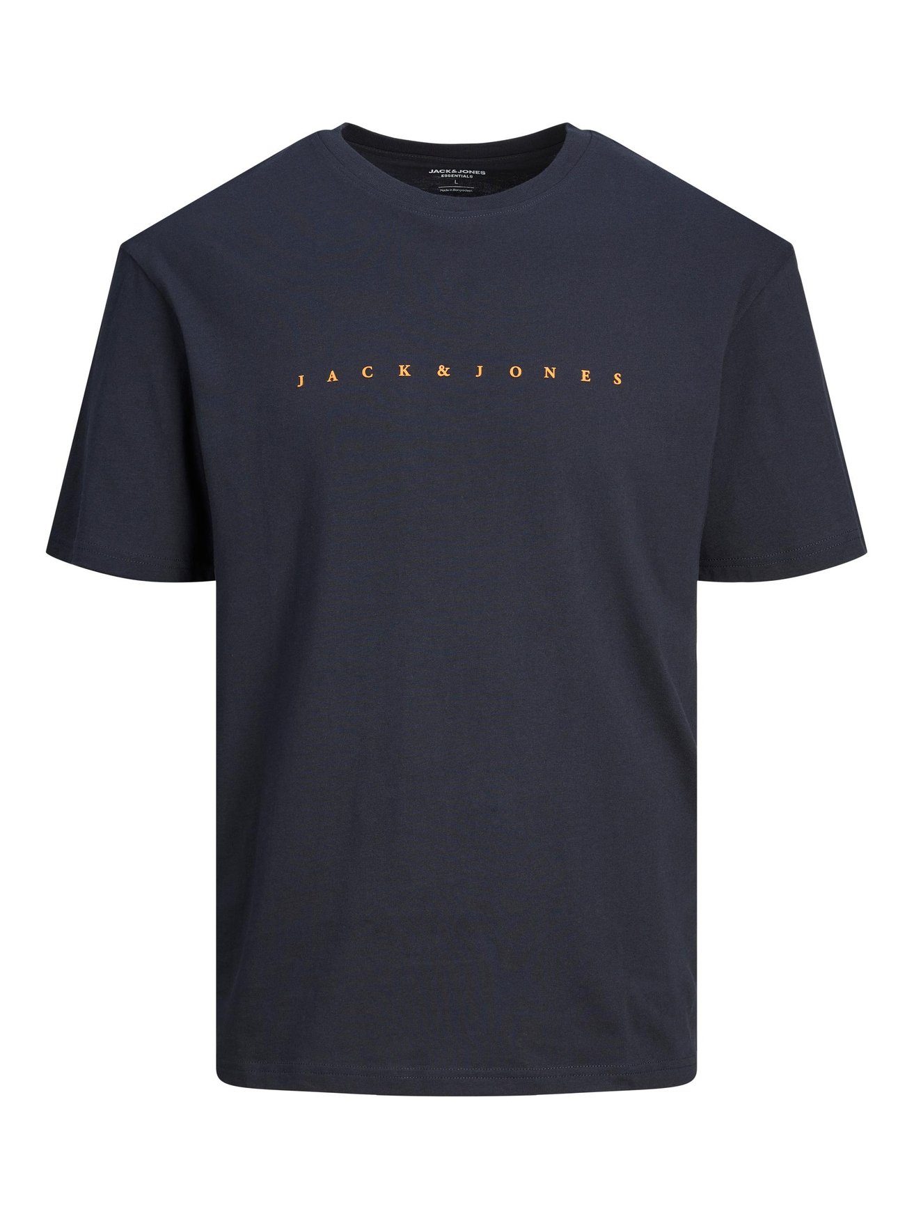 Dunkelblau in Übergröße Plus Kurzarm Jack Logo JJESTAR T-Shirt Jones & Size 6550 T-Shirt Shirt