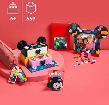 LEGO® Konstruktionsspielsteine Micky & Minnie Kreativbox zum Schulanfang (41964), LEGO® DOTS, (669 St), Made in Europe