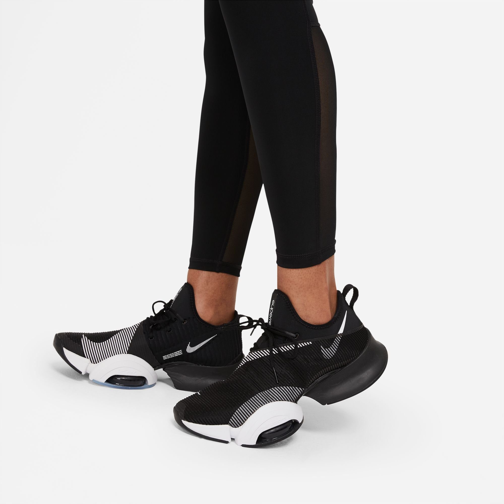 MESH-PANELED schwarz LEGGINGS PRO Trainingstights WOMEN'S Nike MID-RISE
