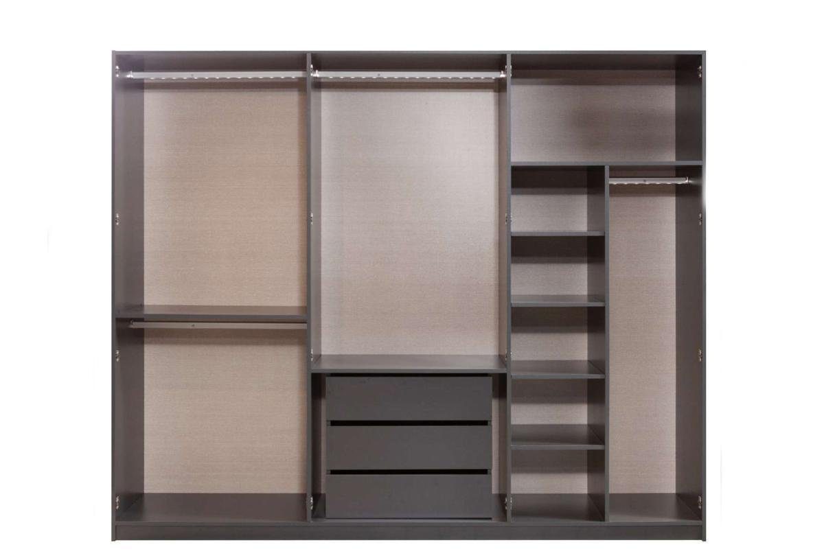 JVmoebel Kleiderschrank Moderner grauer Schrank aus Holz für stilvolle Innenräume (1-St., Kleiderschrank) Made in Europa