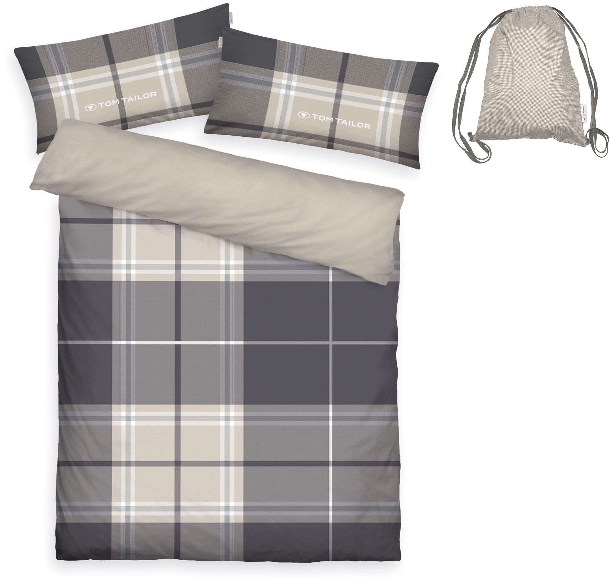 TOM TAILOR HOME Wendebettwäsche Eric in Gr. 135x200 oder 155x220 cm, Renfor günstig online kaufen