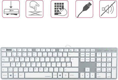 Hama »Tastatur PC Tastatur kabelgebunden im Slim-Design« Tastatur