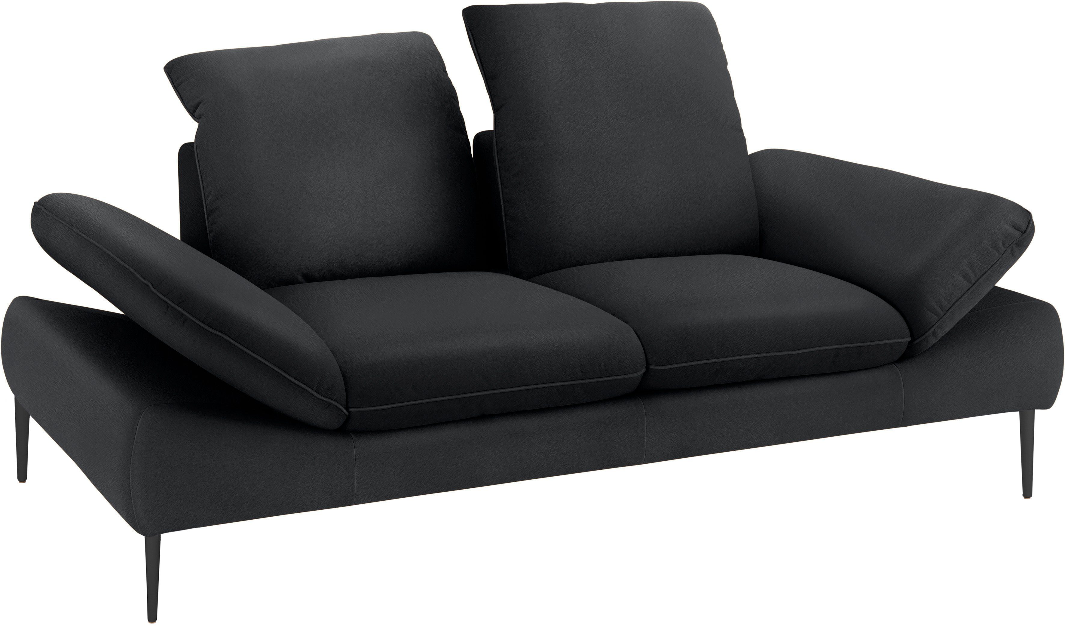 W.SCHILLIG 2,5-Sitzer enjoy&MORE, Sitztiefenverstellung, cm pulverbeschichtet, Füße schwarz Breite 232