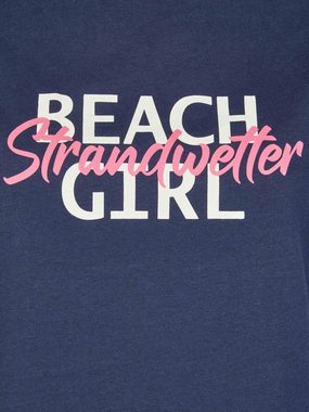 Strandwetter T-Shirt Damen maritim, Logo-Print