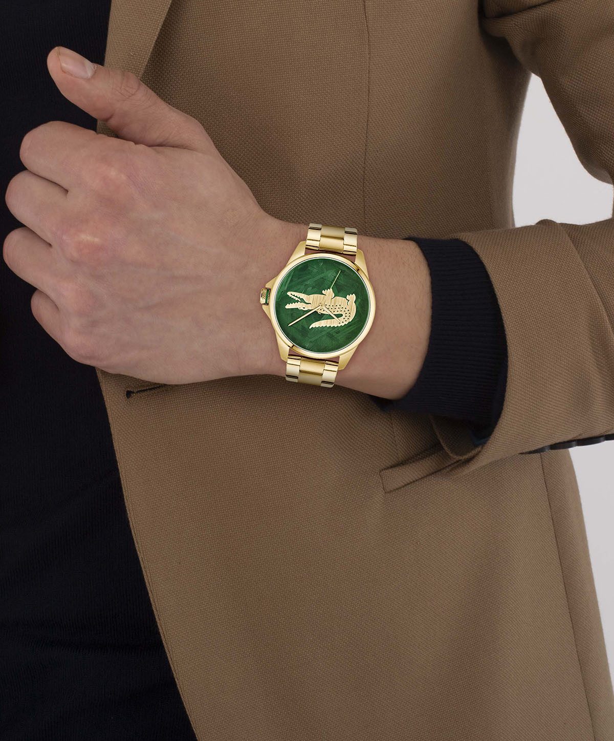 Lacoste Quarzuhr LE CROC 2011394, Armbanduhr, Herrenuhr, Edelstahlarmband, analog