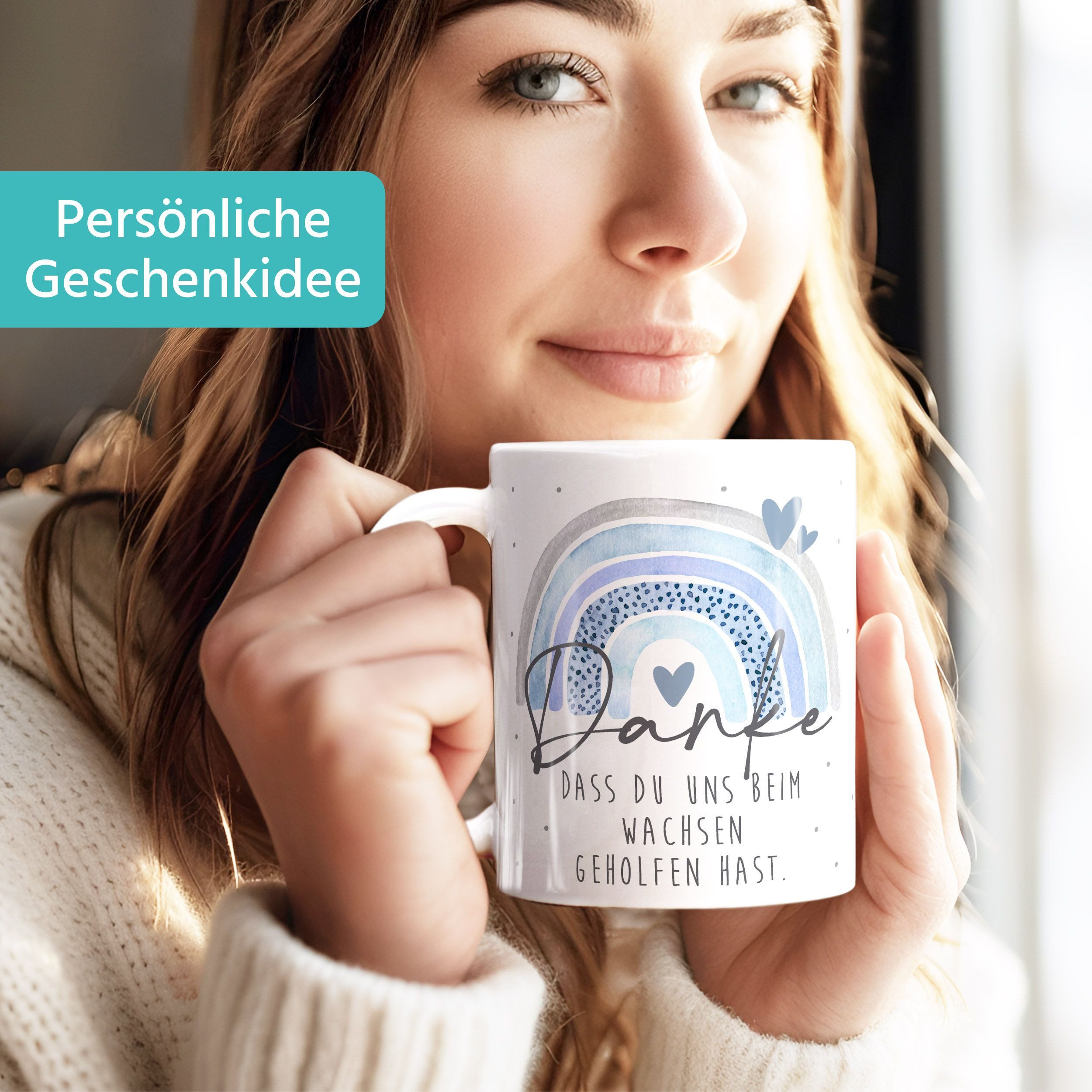 SpecialMe Tasse Tasse Danke dass du uns beim Wachsen geholfen hast Abschiedsgeschenk, Keramik