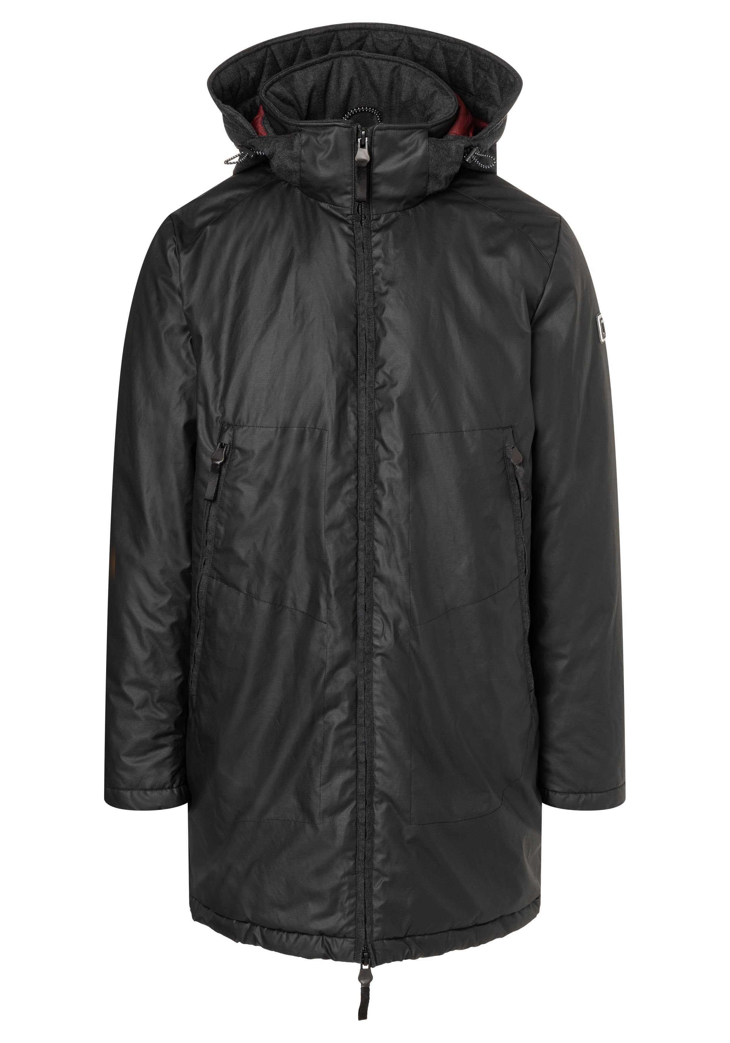 TIMEZONE Winterjacke Attachable Hood Long Jacket 1 schwarz